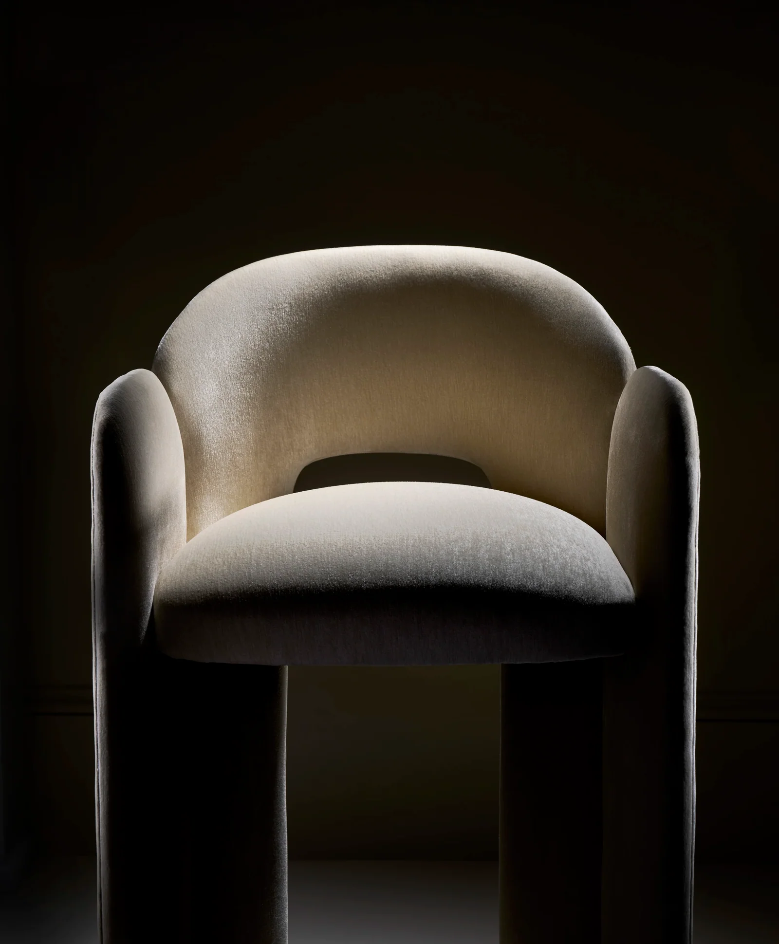 Overlap Bar Stool Ivory — view 3