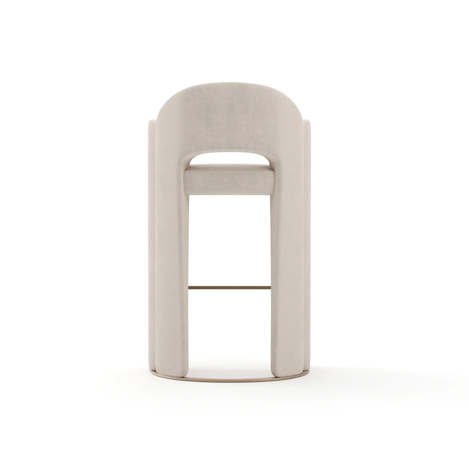Overlap Bar Stool Ivory — view 6