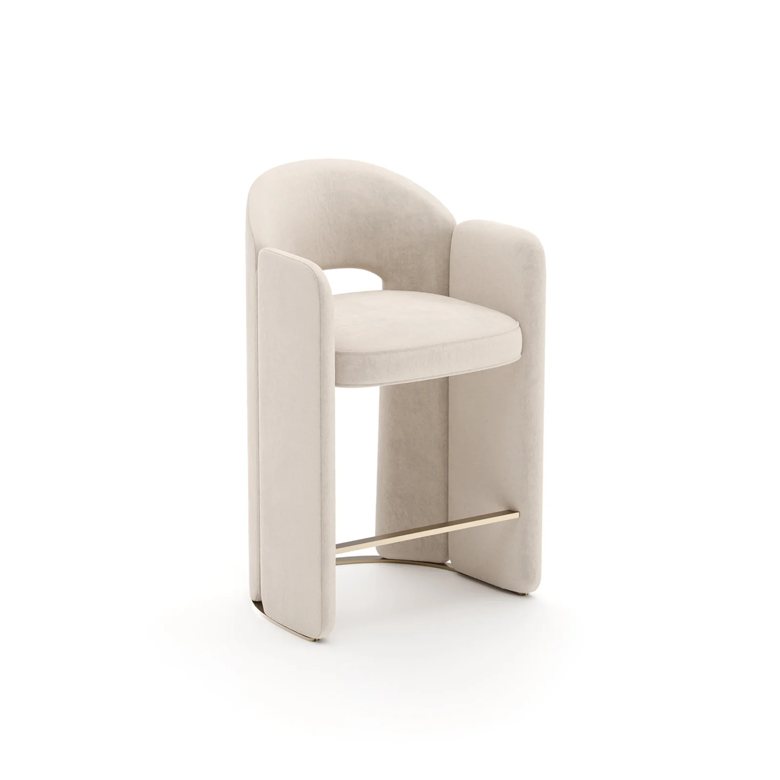 Overlap Counter Stool Ivory — view 3