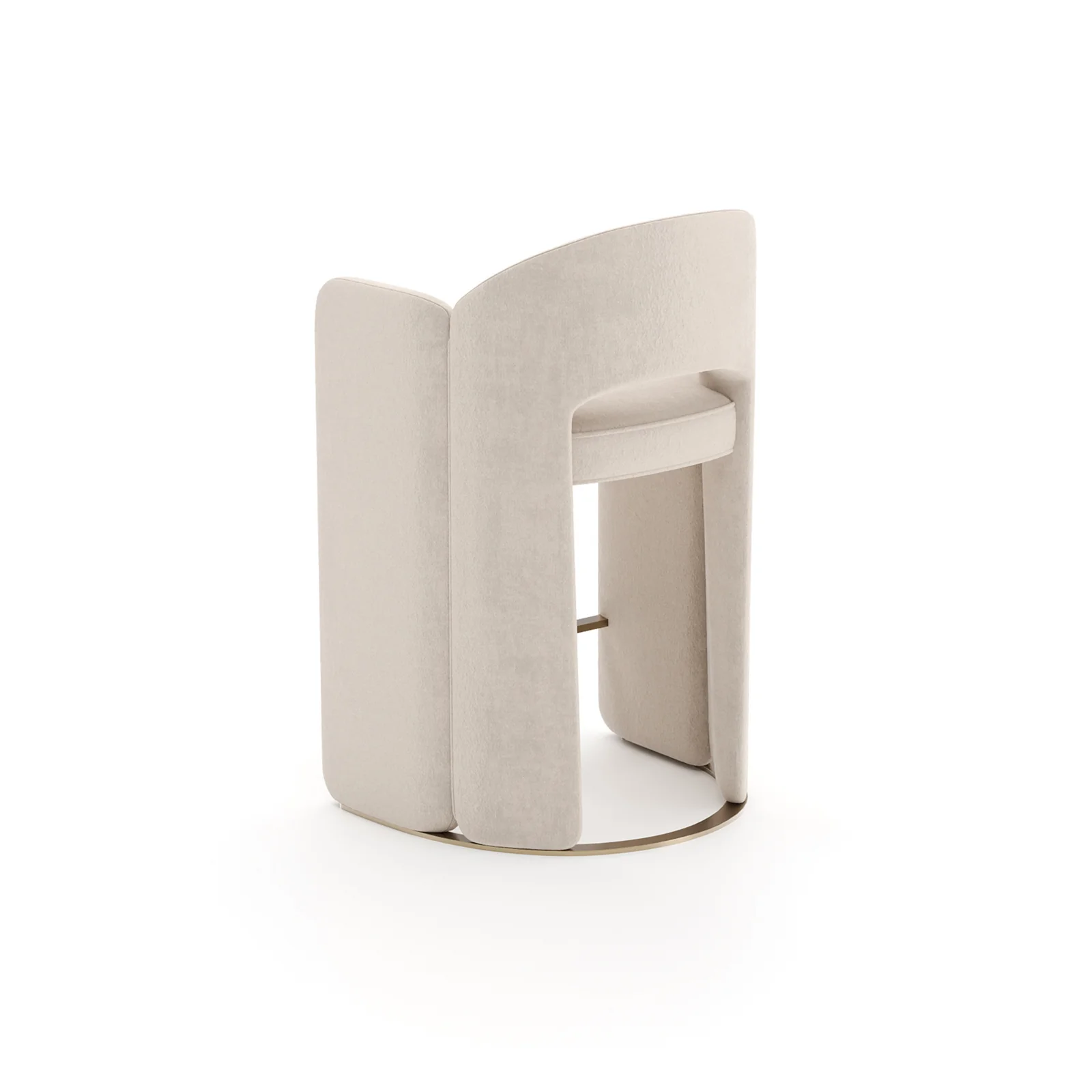 Overlap Counter Stool Ivory — view 5