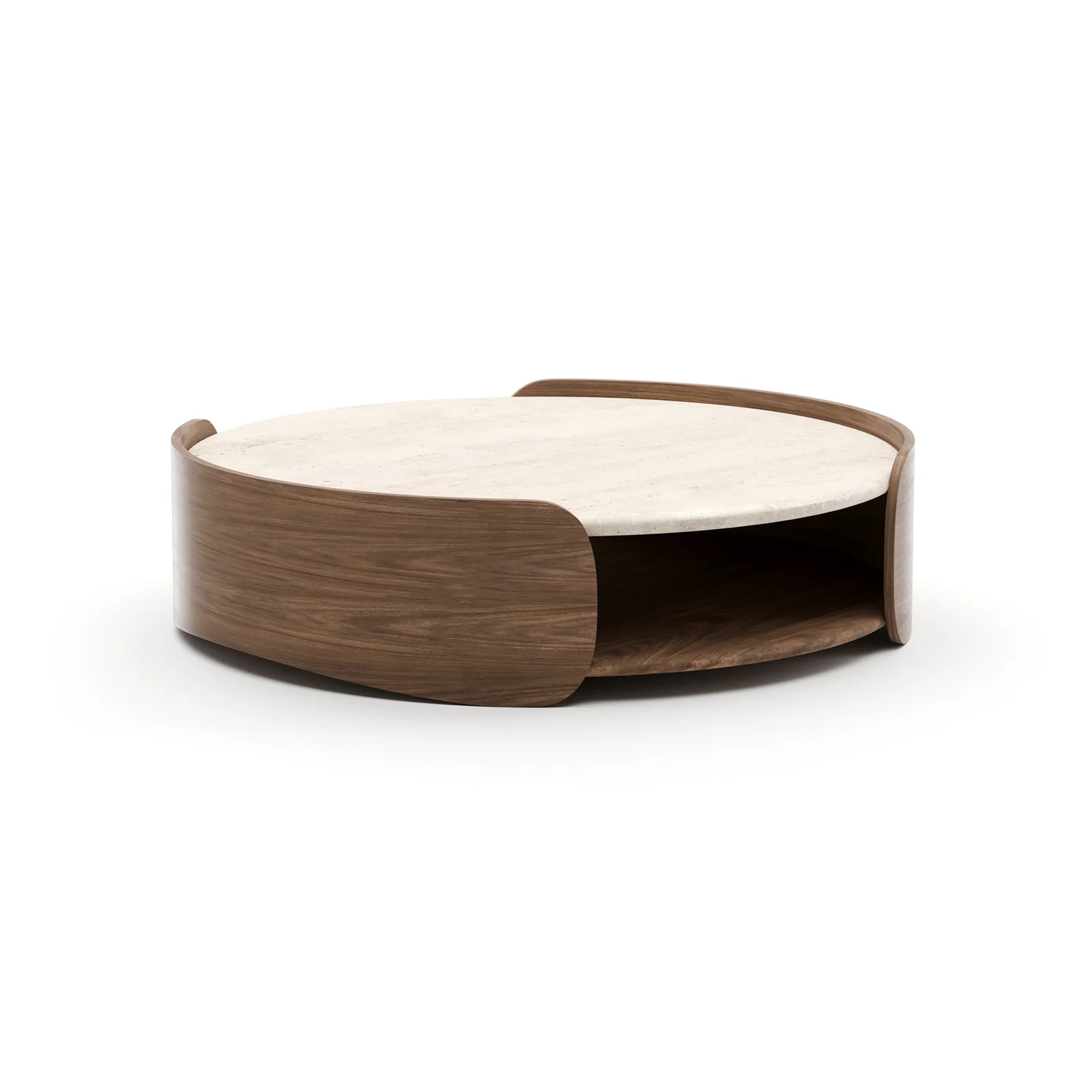 Fleur Open Cocktail Table W/Wood Shelf — view 5