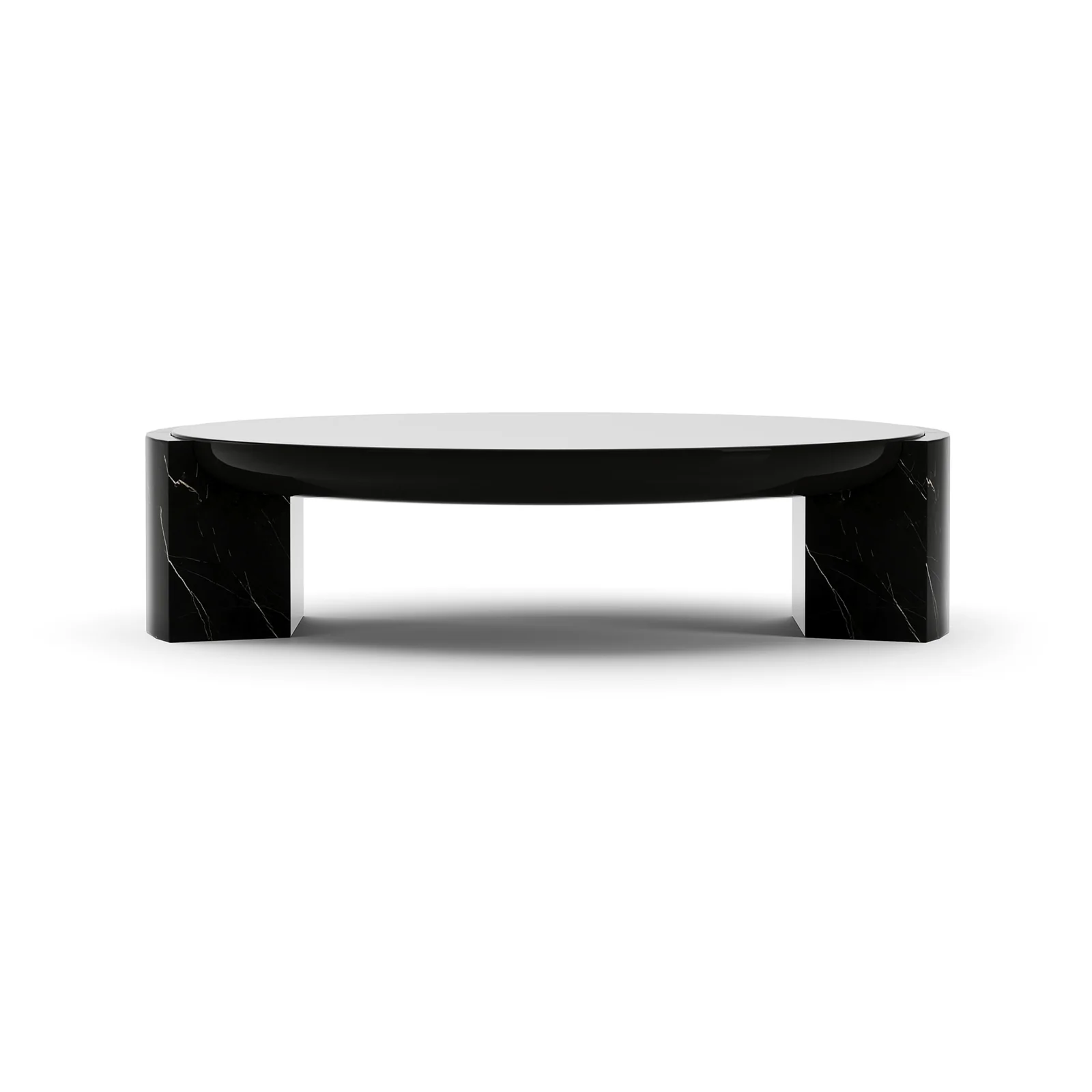 Overlap Round Cocktail Table Dark