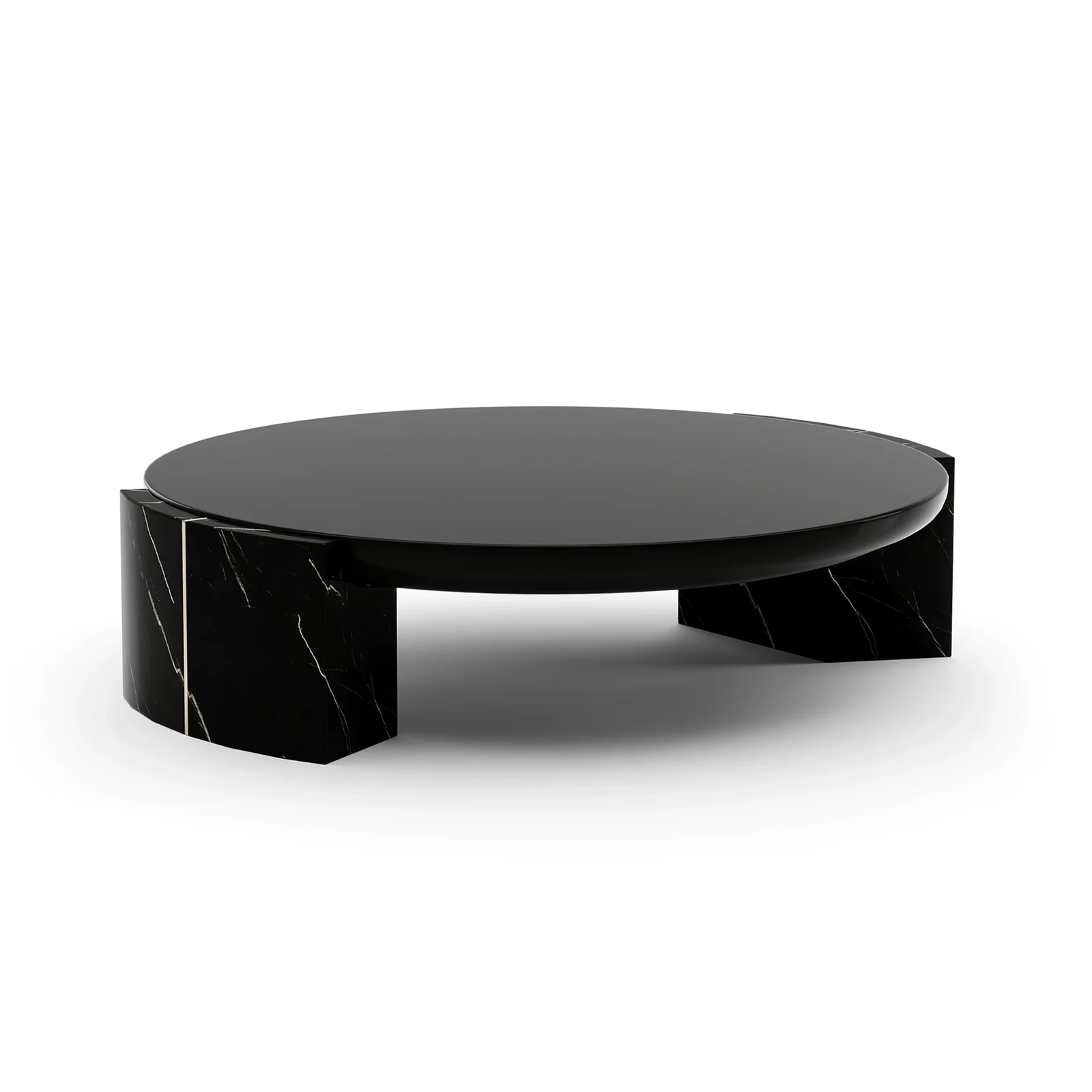 Overlap Round Cocktail Table Dark — view 3