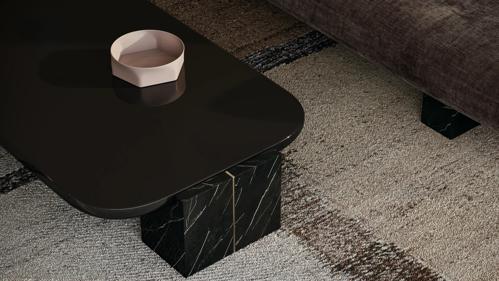 Overlap Rec Cocktail Table Dark — view 5