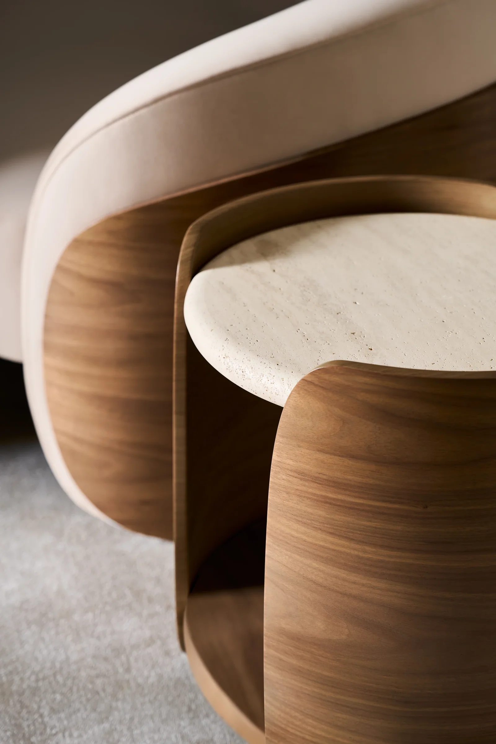Fleur Side Table W/ Wood Shelf — view 3