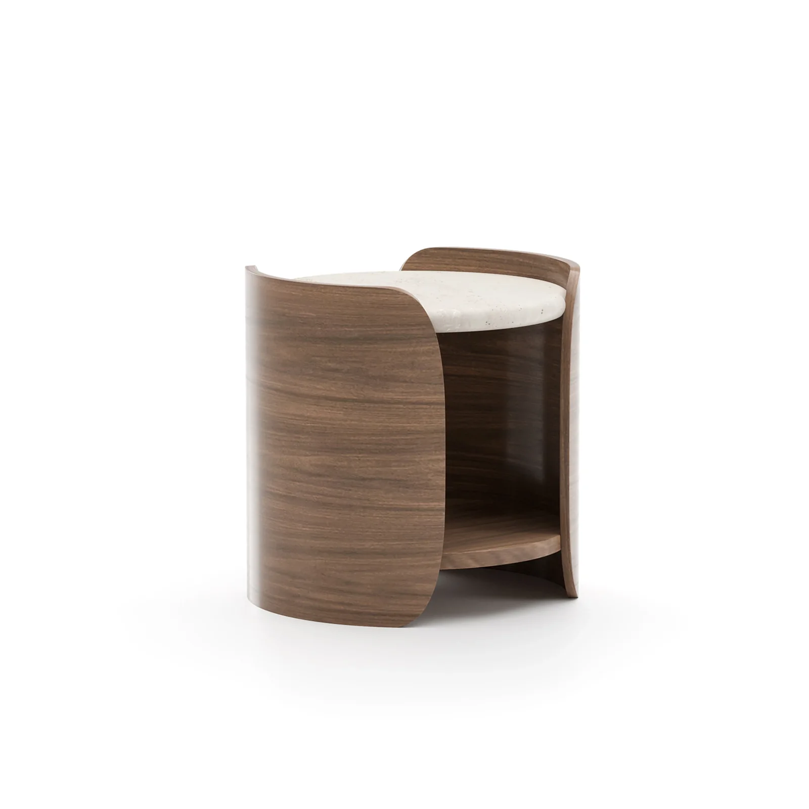 Fleur Side Table W/ Wood Shelf — view 4