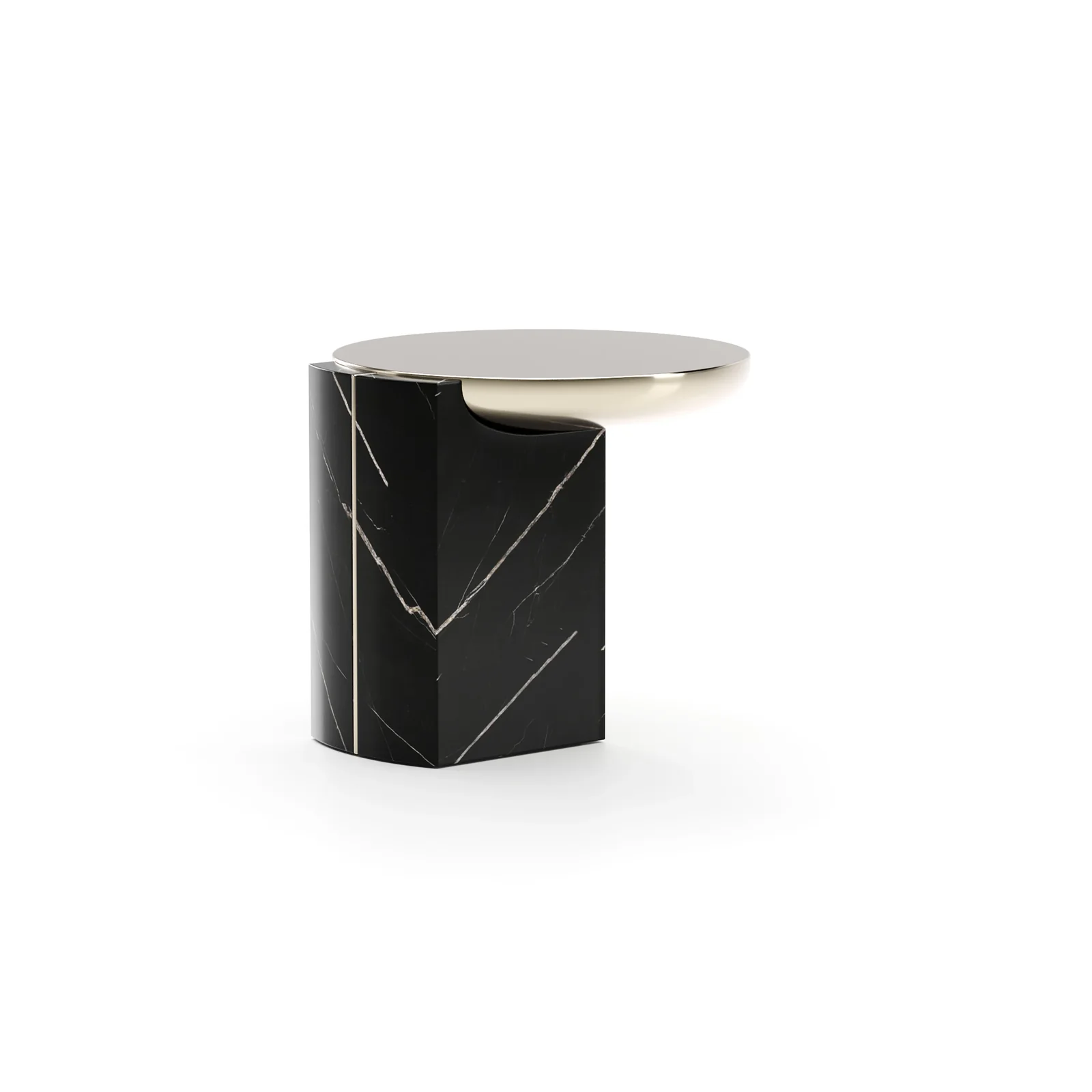 Overlap Round Side Table Dark — view 5