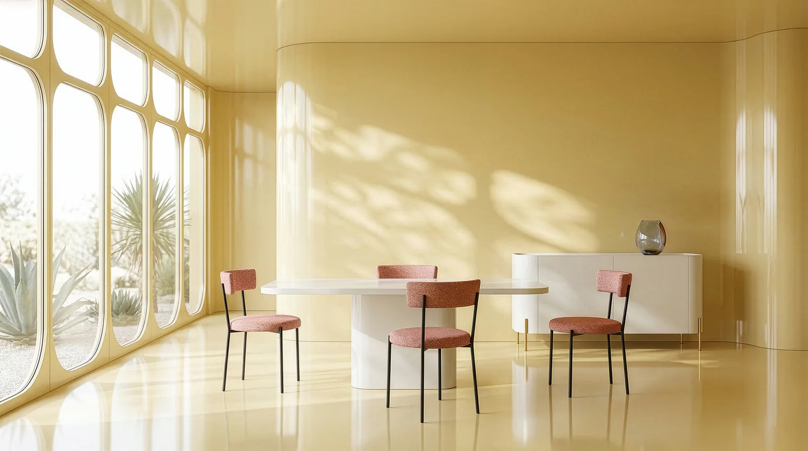 Atom Dining Table - Latte — view 3