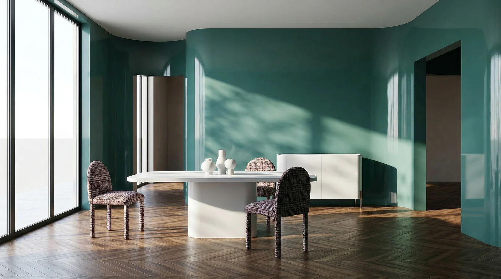 Atom Dining Table - Latte — view 4