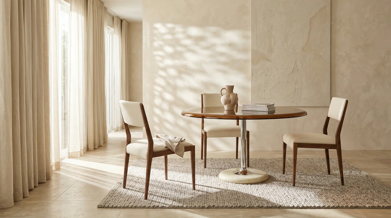 Tension Glass Top Dining Table — view 2