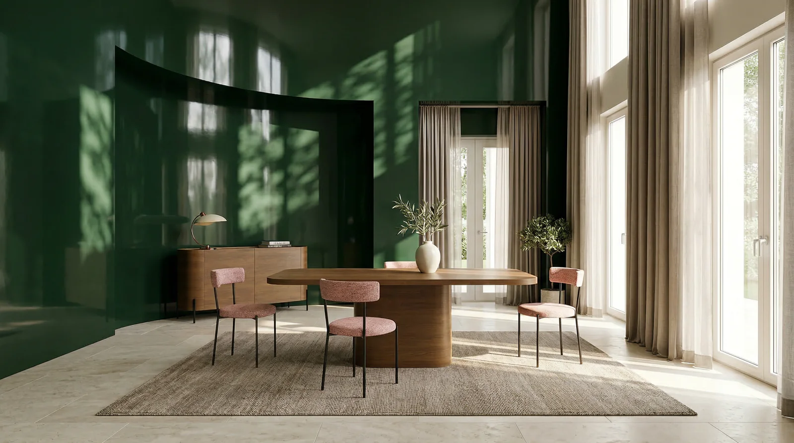 Atom Dining Table - Chocolate Nougat — view 2