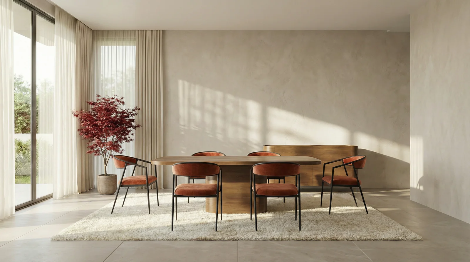 Atom Dining Table - Chocolate Nougat — view 5