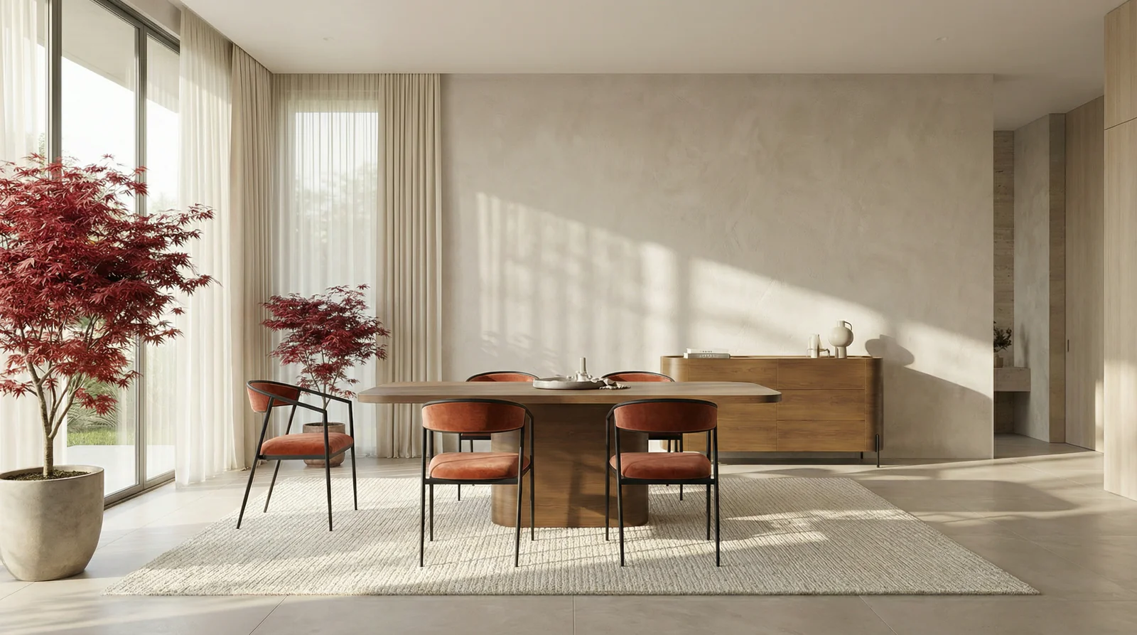 Atom Dining Table - Chocolate Nougat — view 6