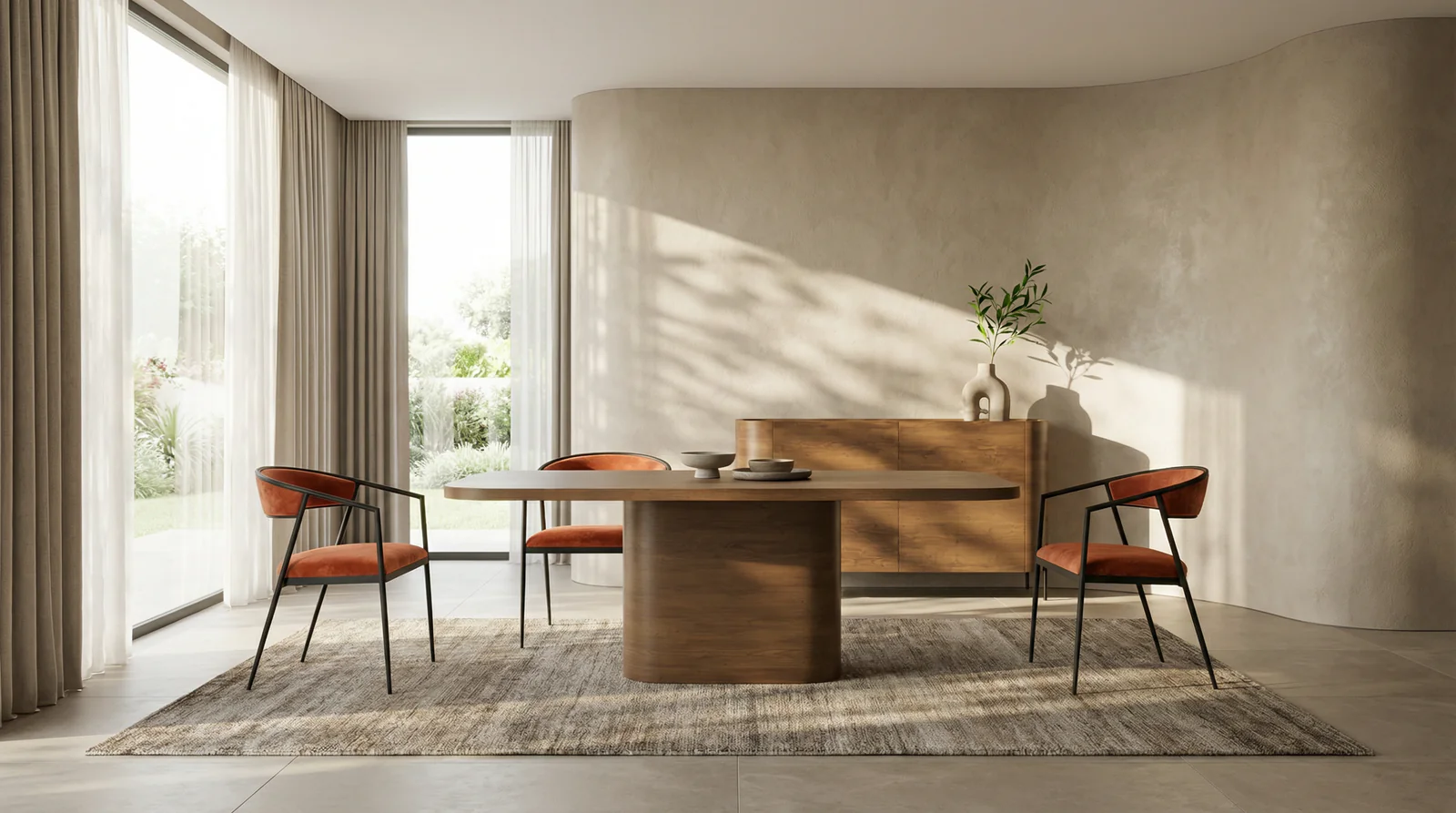 Atom Dining Table - Chocolate Nougat — view 8
