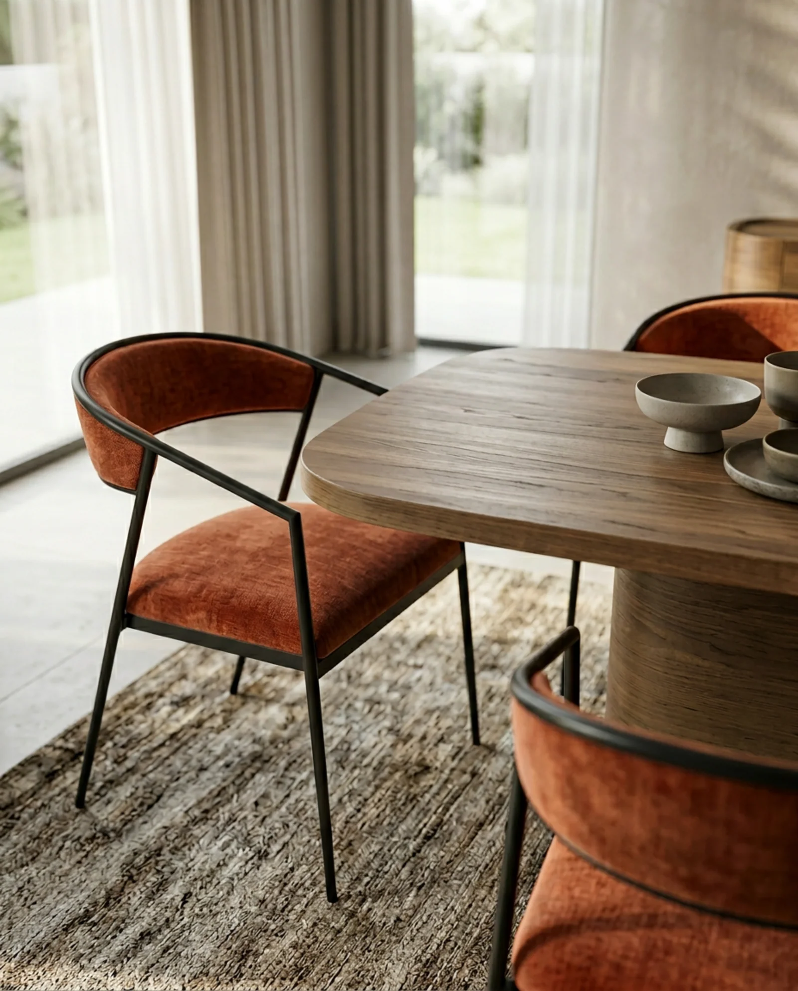 Dario Chocolate Arm Chair - Rouge — view 2