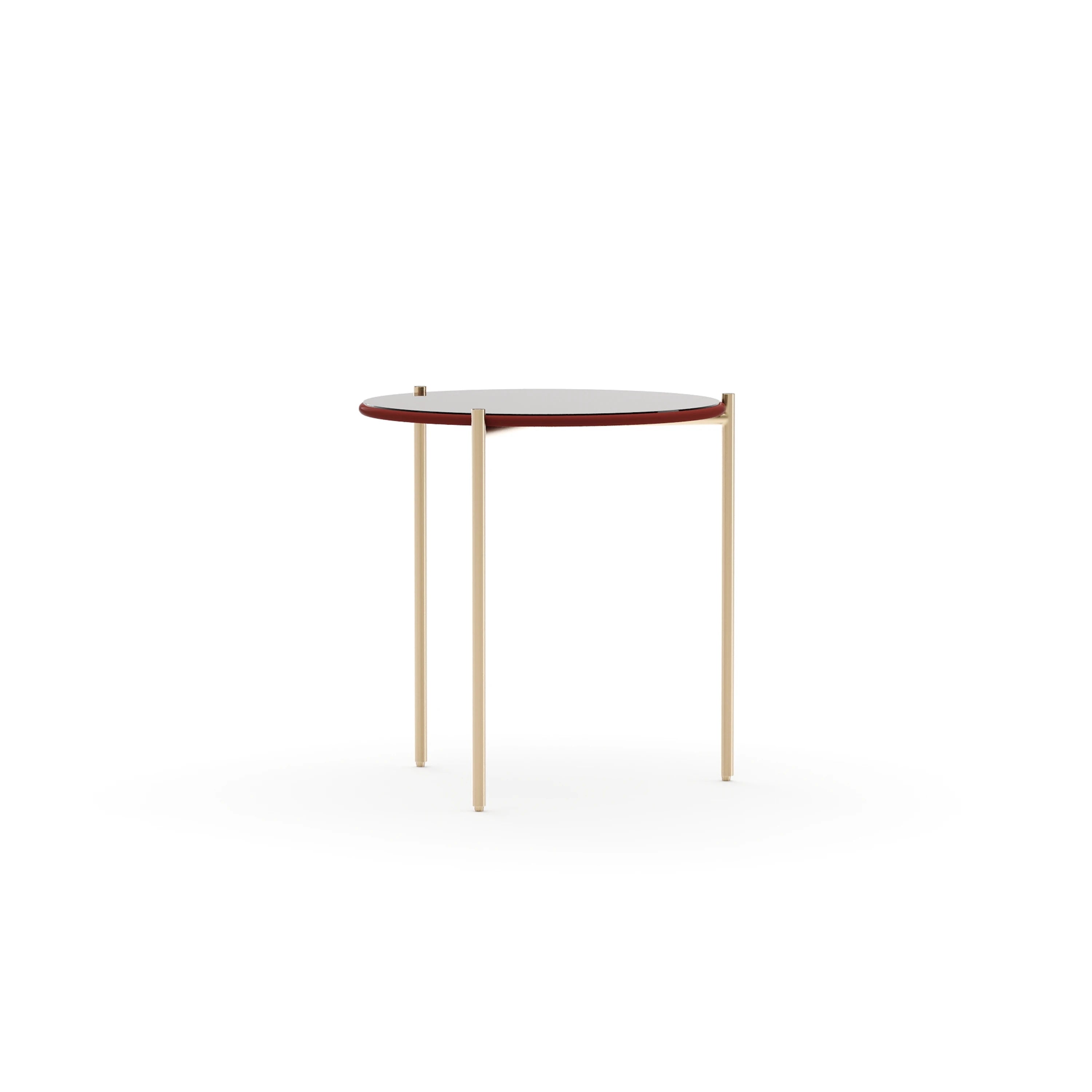 Demli Rouge Glass Side Table