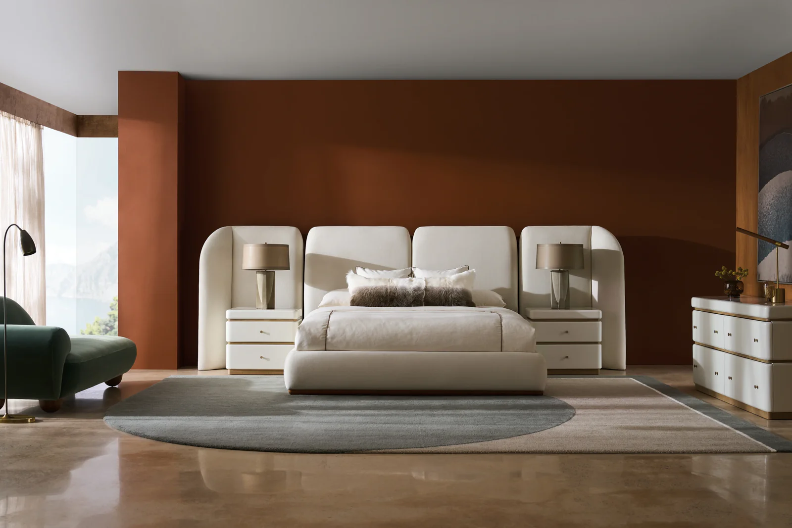 Malta Upholstered King Bed — view 2