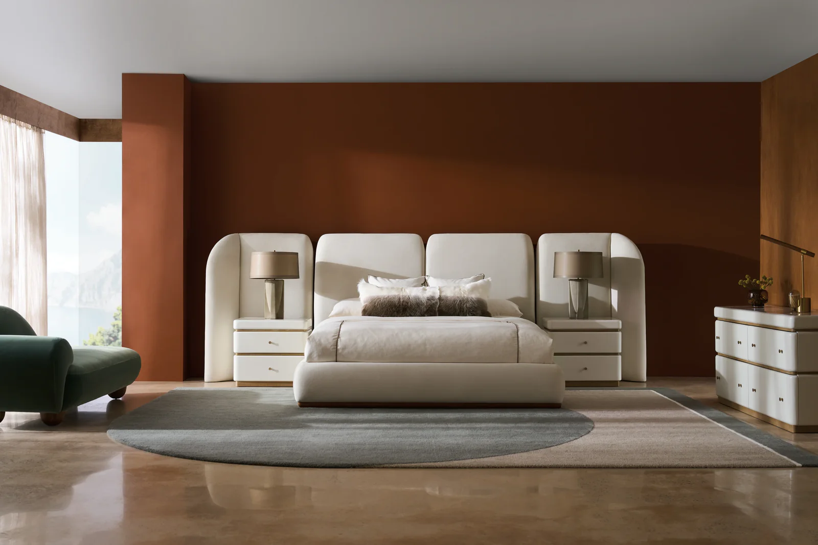 Malta Upholstered Bed Panels — view 2