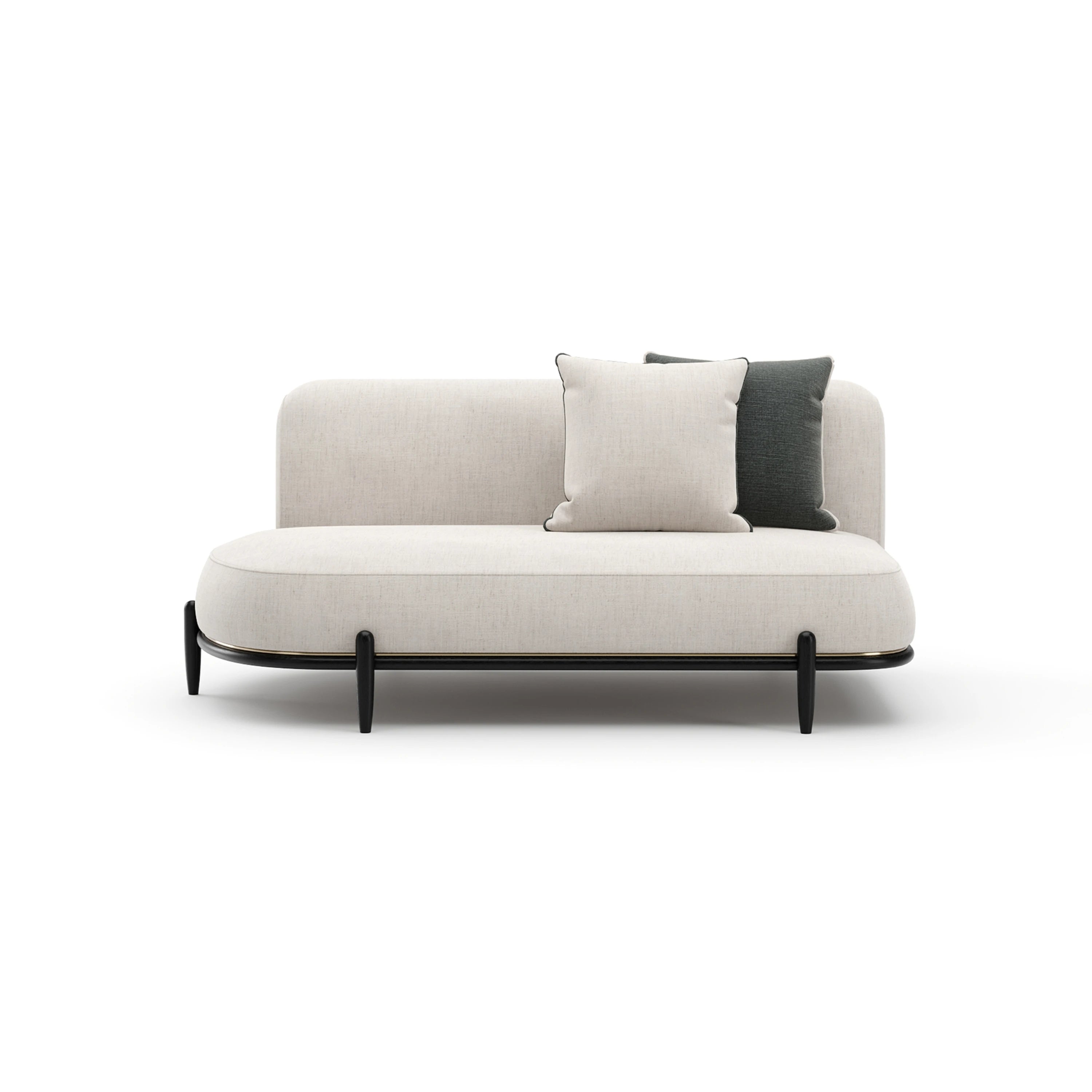 Madera Armless Laf Bumper - Oatmeal