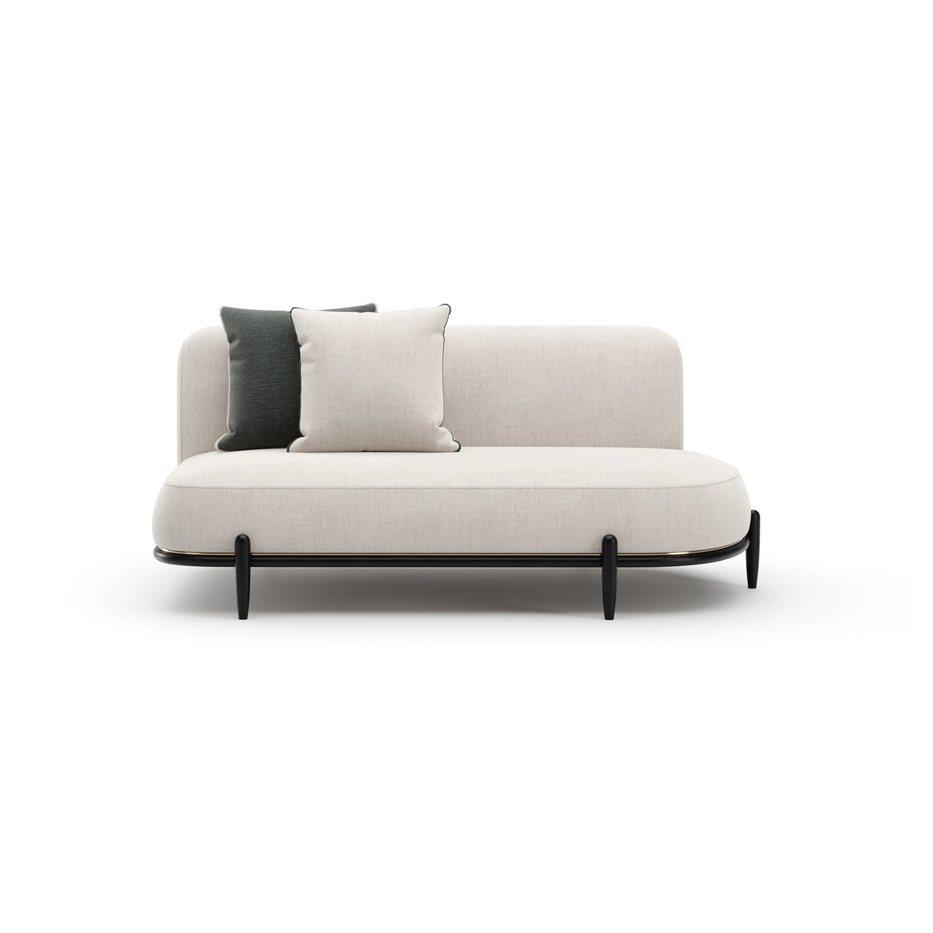 Madera Armless Raf Bumper - Oatmeal