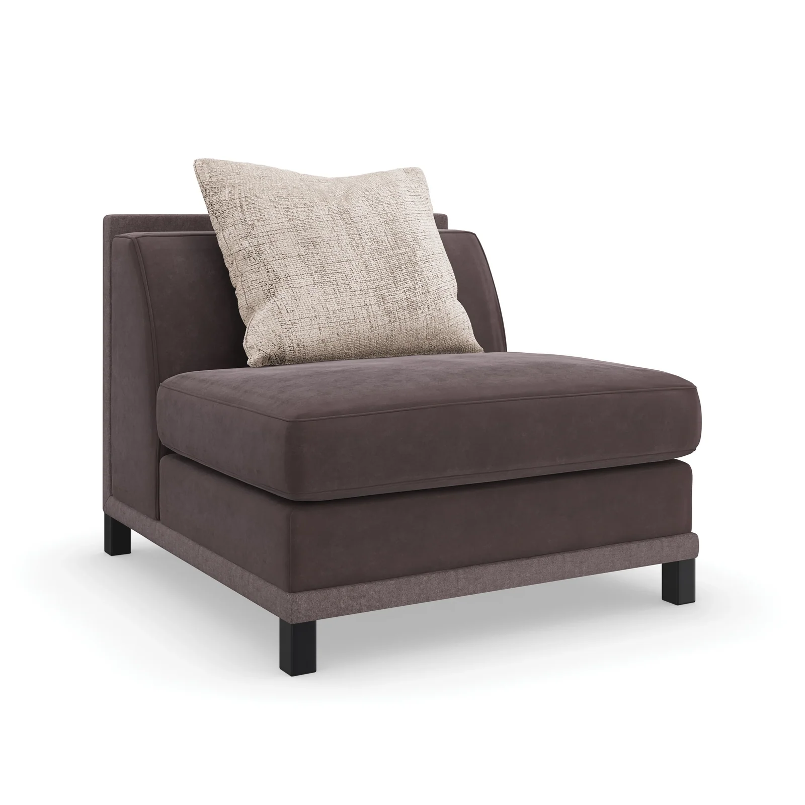 Tuxedo Armless Chair — view 3