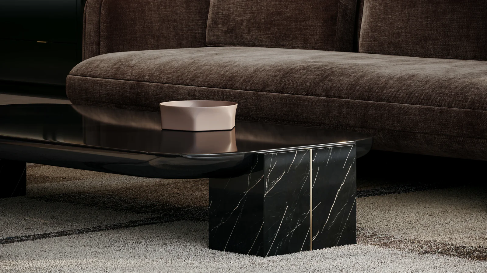 Overlap Sofa Dark Taupe — view 4