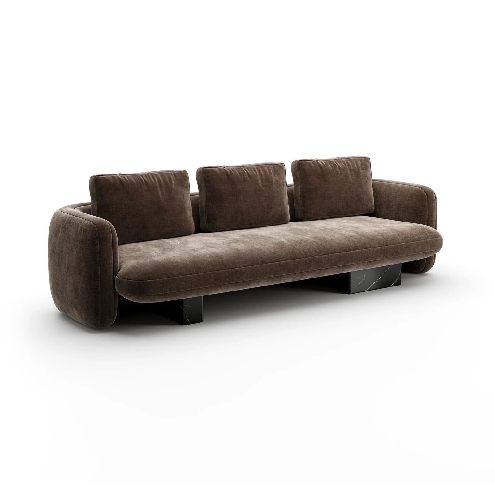Overlap Sofa Dark Taupe — view 5