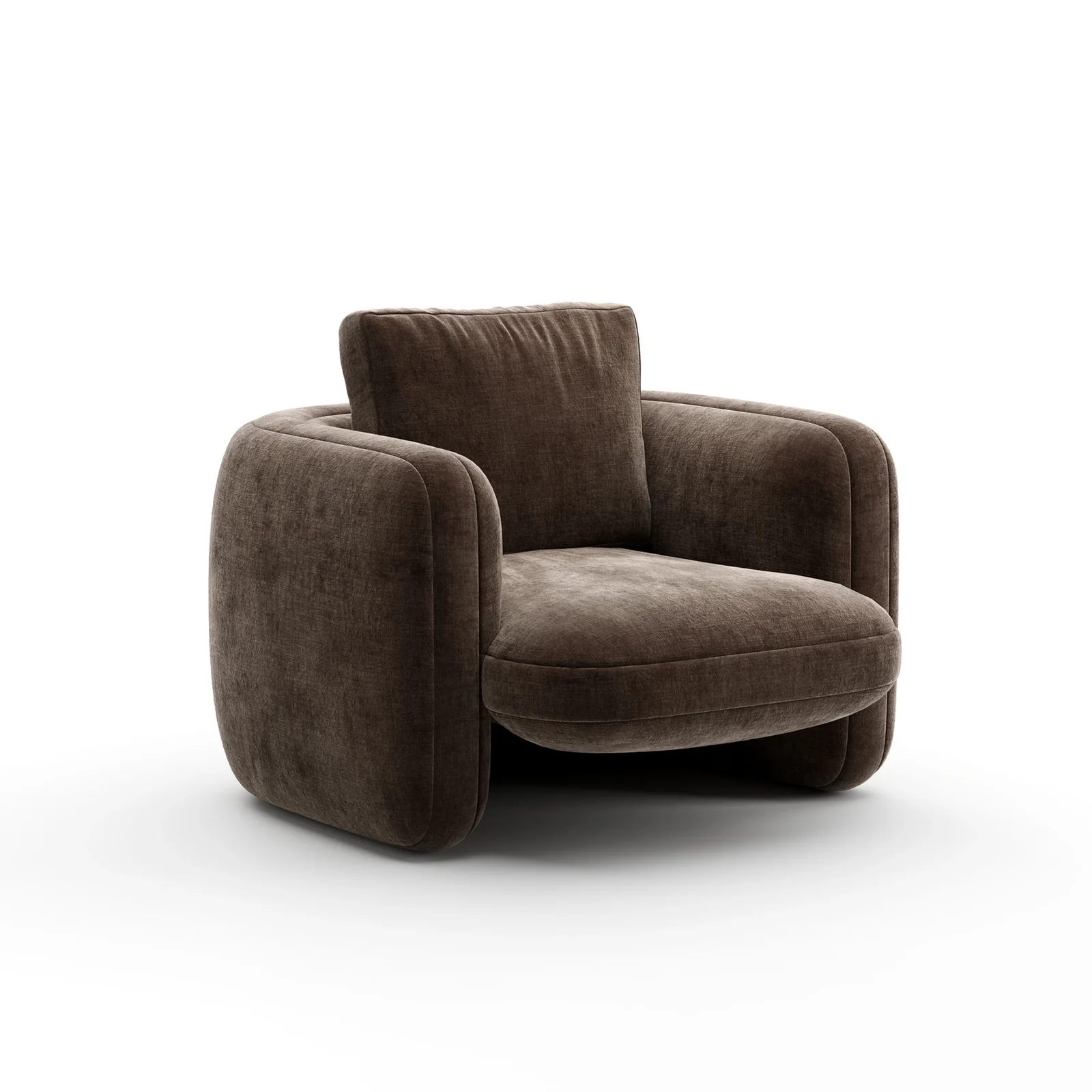 Overlap Chair Dark Taupe — view 2