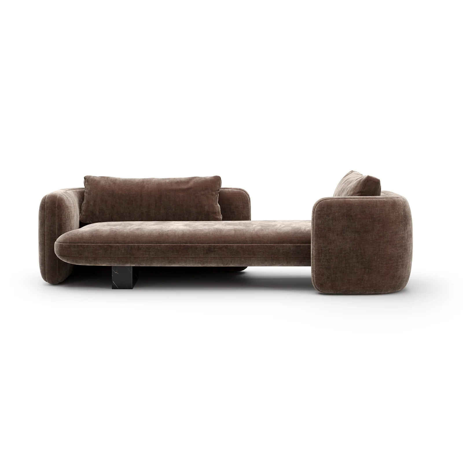 Overlap Bedroom Chaise Dark Taupe