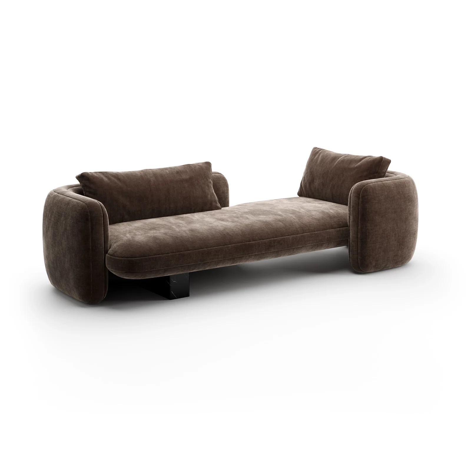 Overlap Bedroom Chaise Dark Taupe — view 2