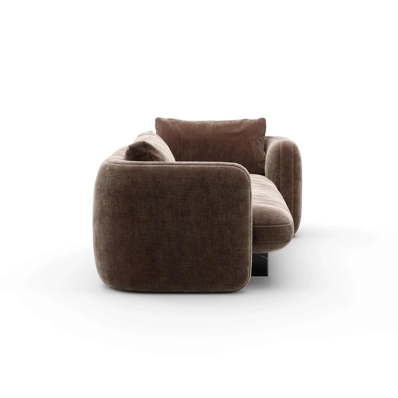 Overlap Bedroom Chaise Dark Taupe — view 3