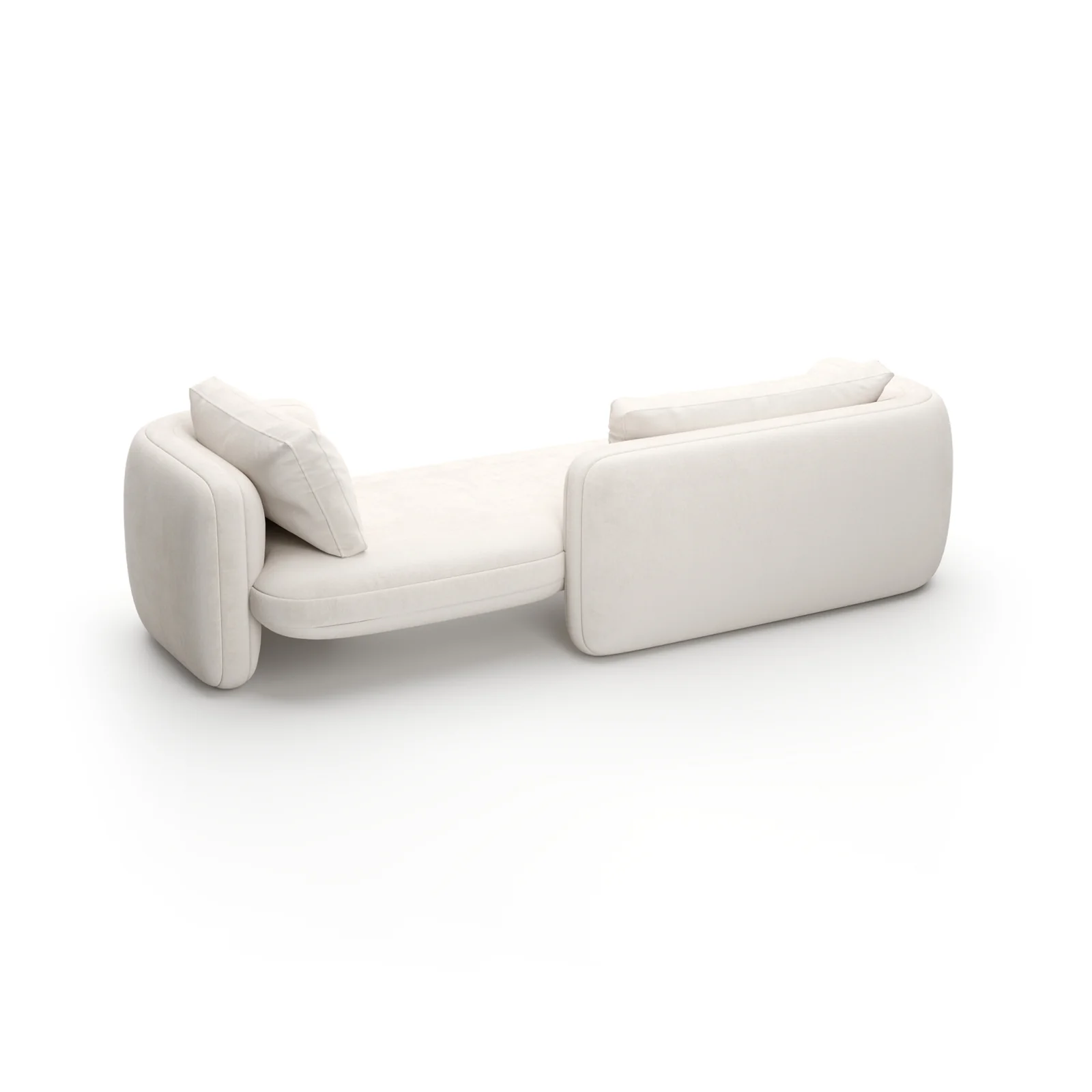 Overlap Bedroom Chaise Ecru — view 4