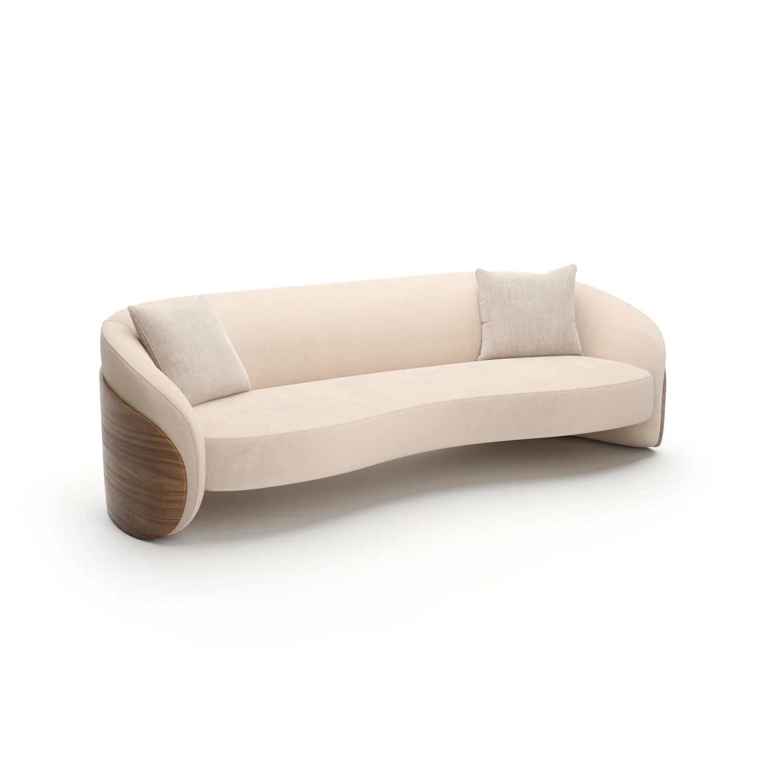 Fleur Wood Back Sofa — view 5