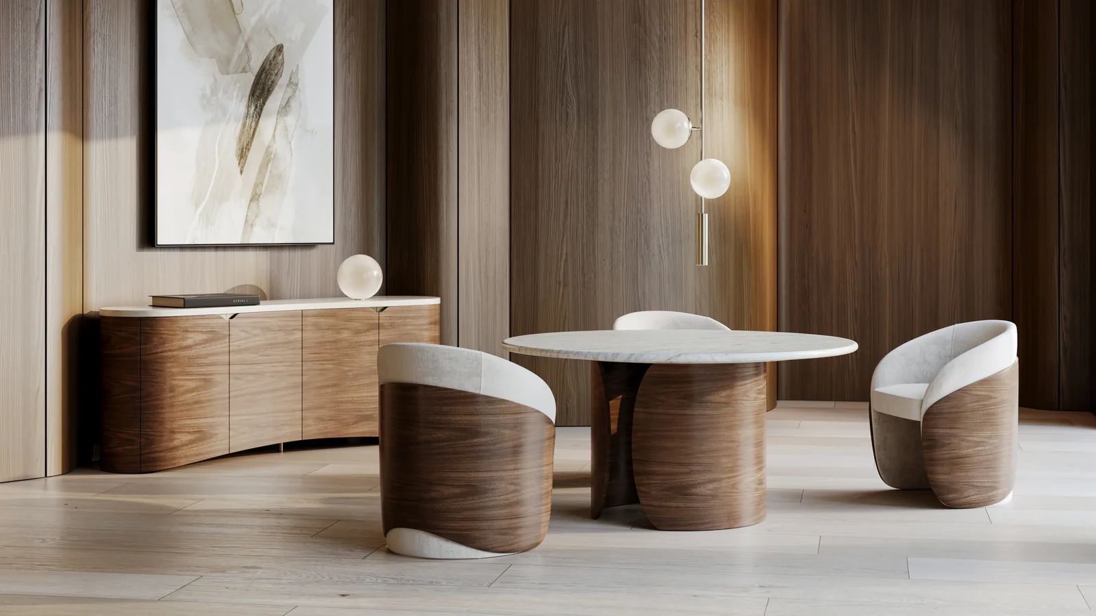 Fleur Wood Back Dining Chair — view 2