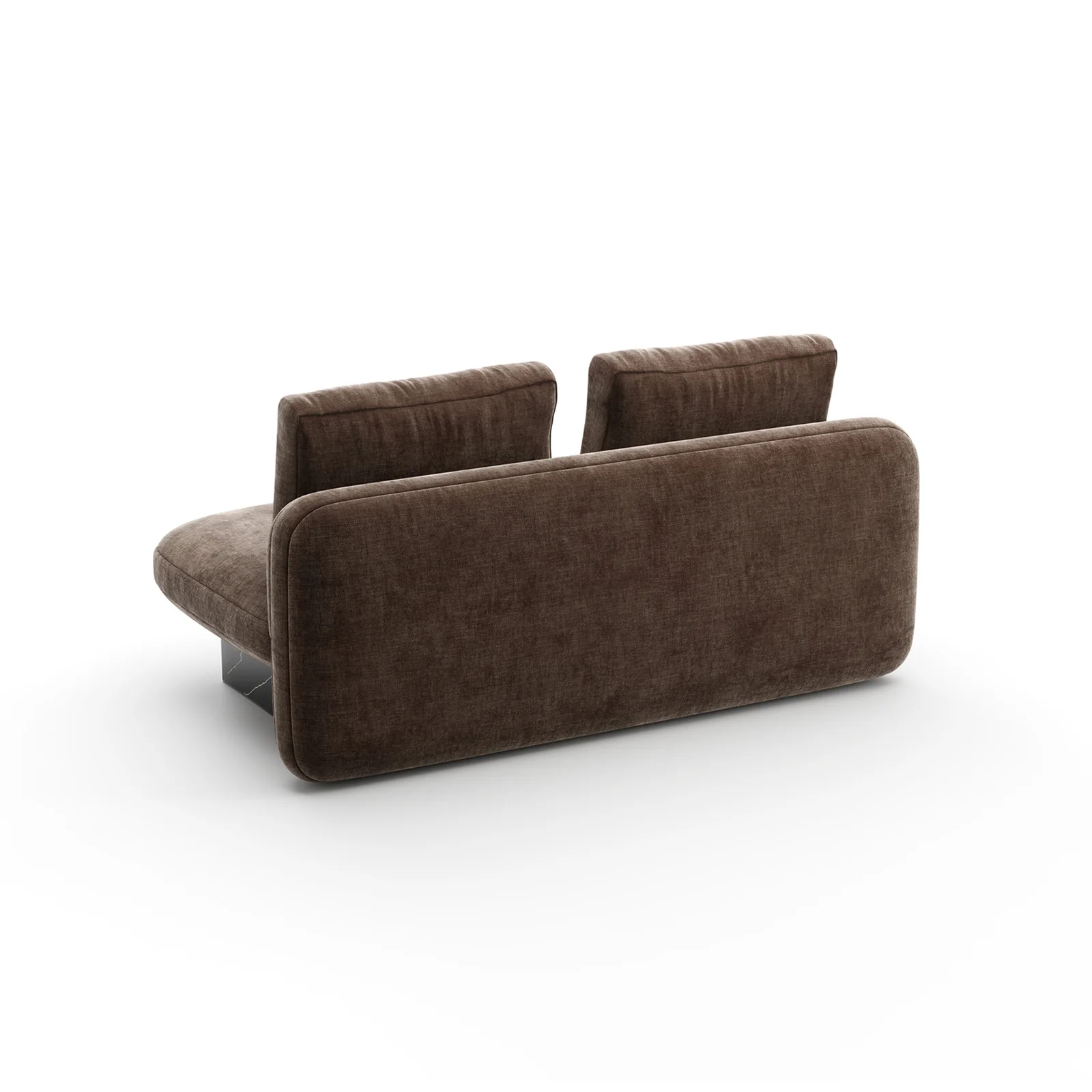 Overlap Armless Loveseat Dk Taupe — view 6