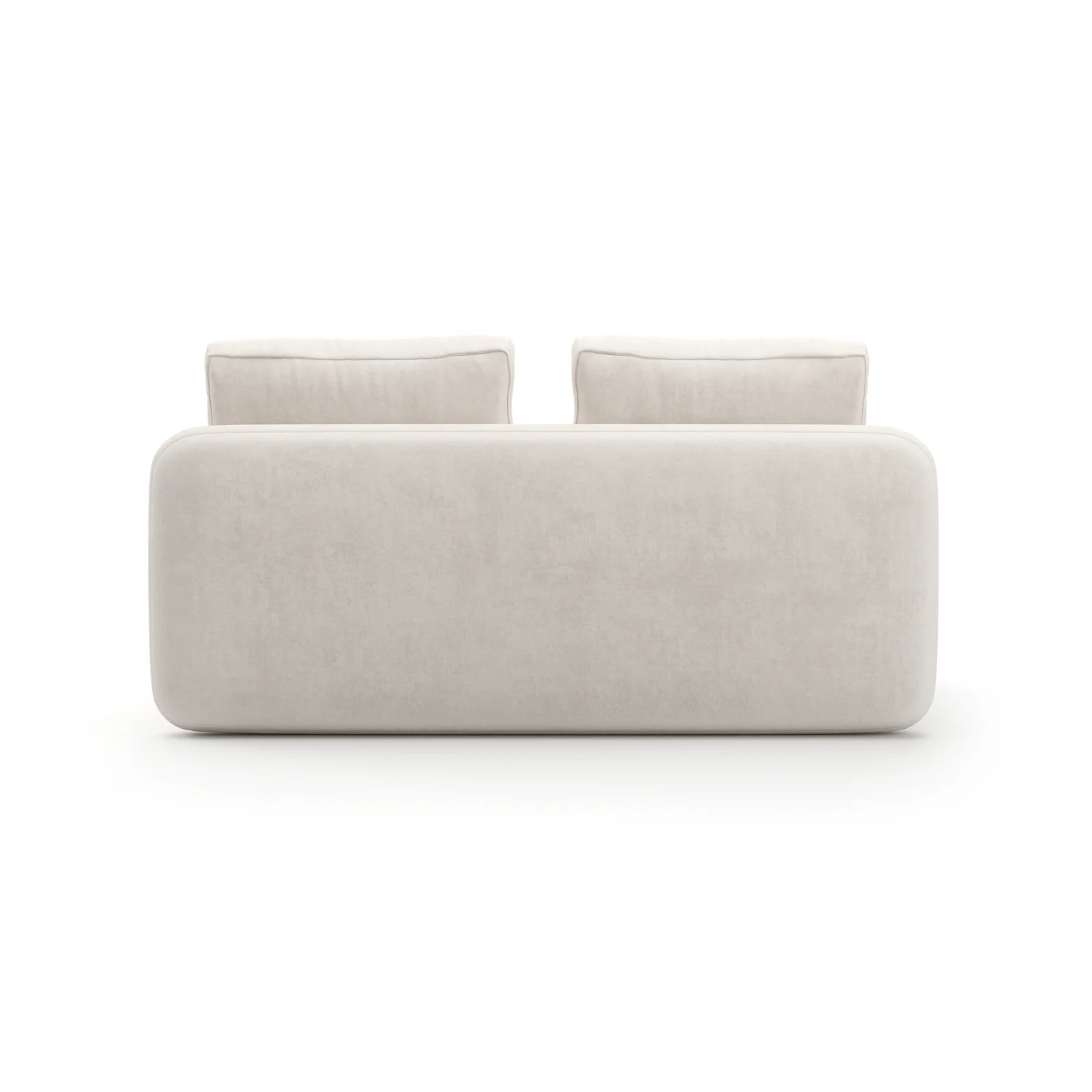 Overlap Armless Loveseat Ecru — view 5