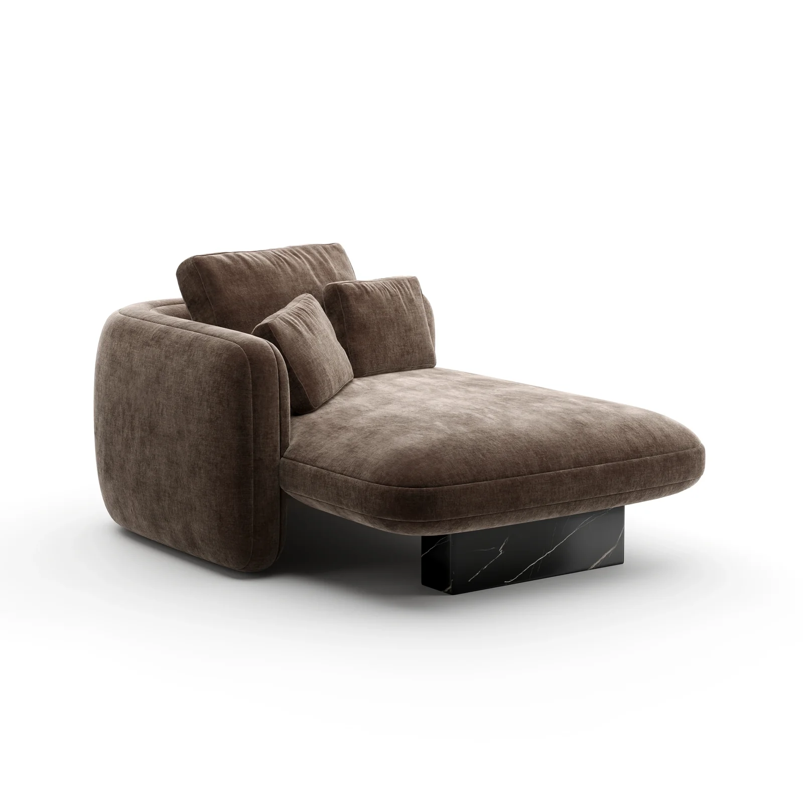 Overlap Laf Chaise Dark Taupe — view 4