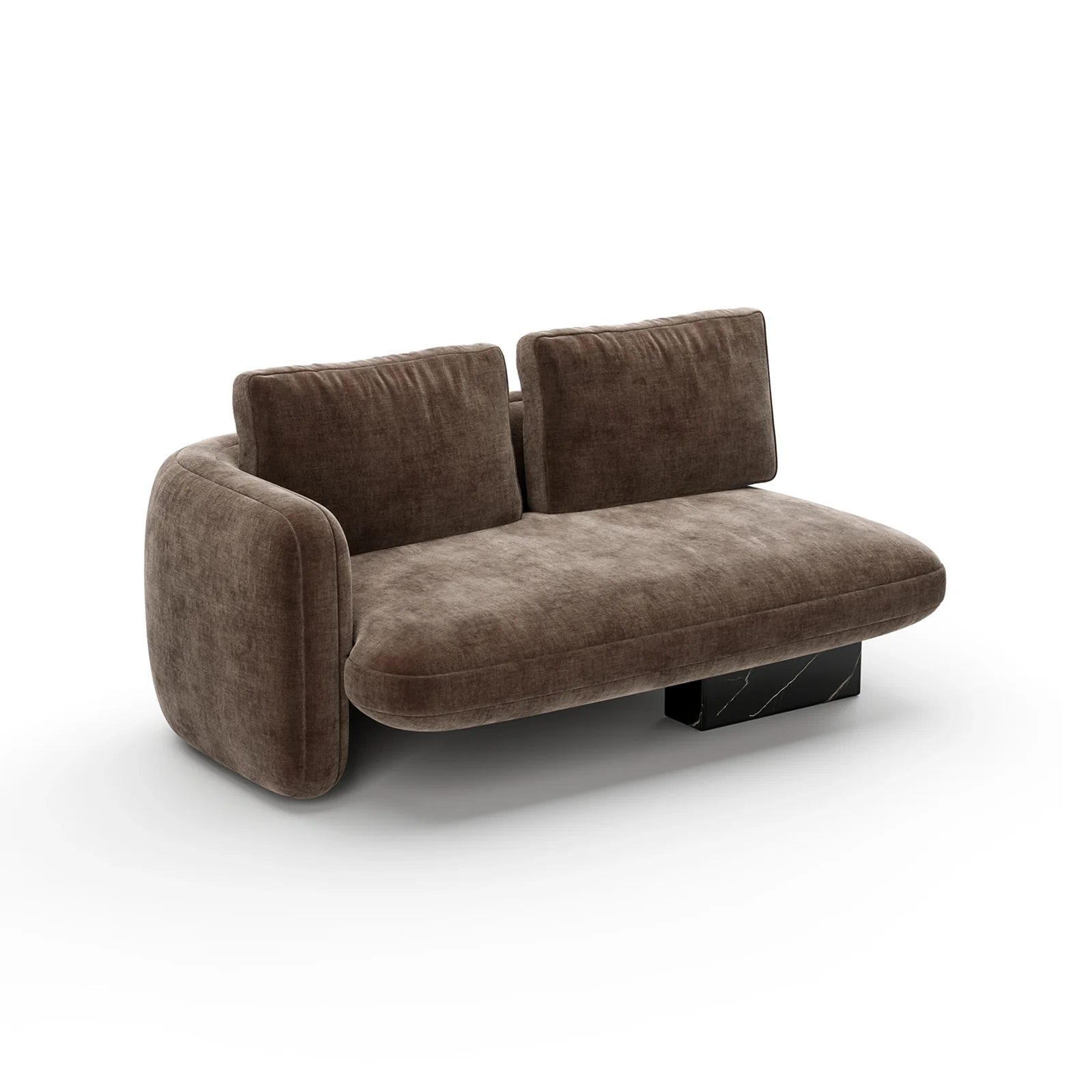 Overlap Laf Loveseat Dark Taupe — view 4