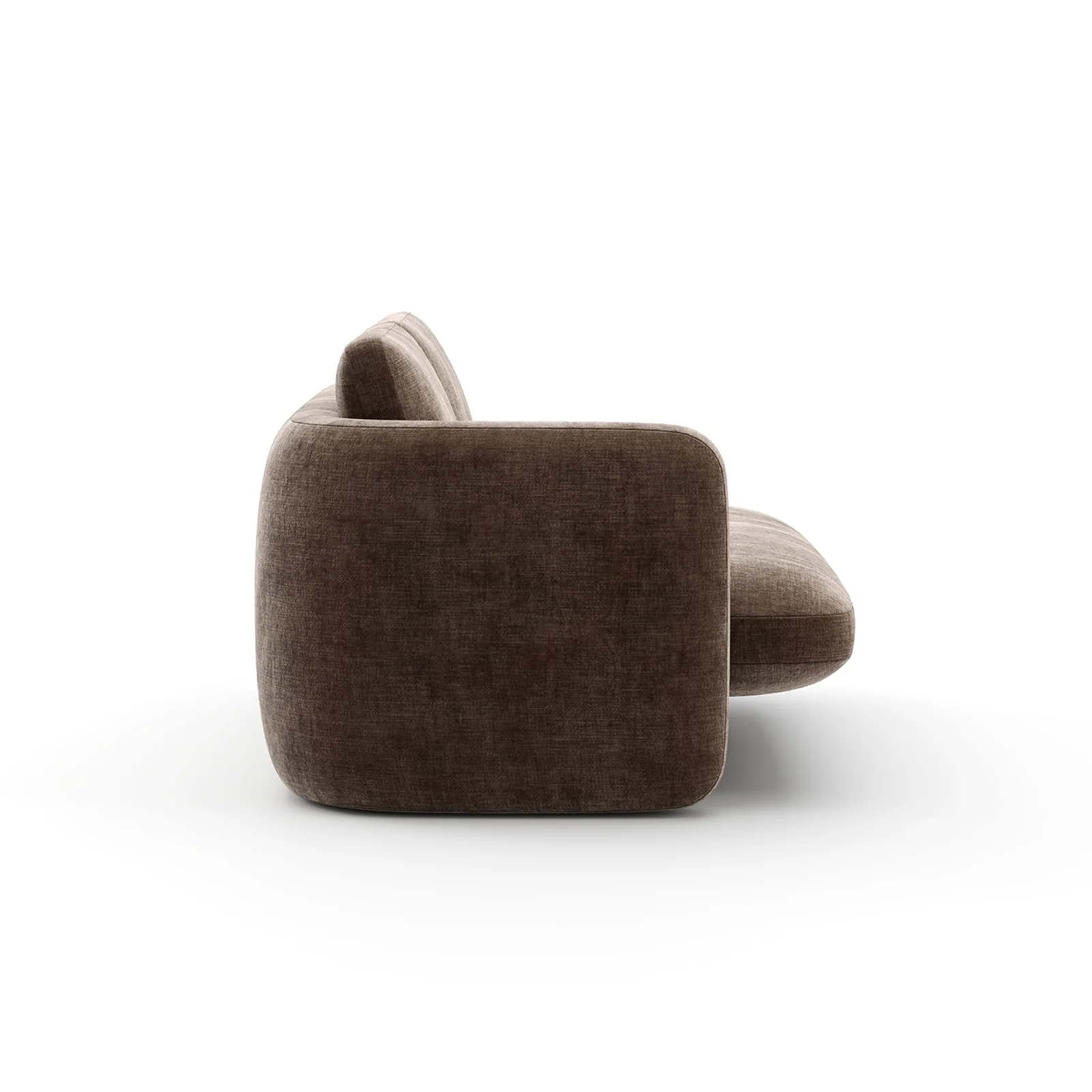Overlap Laf Loveseat Dark Taupe — view 5