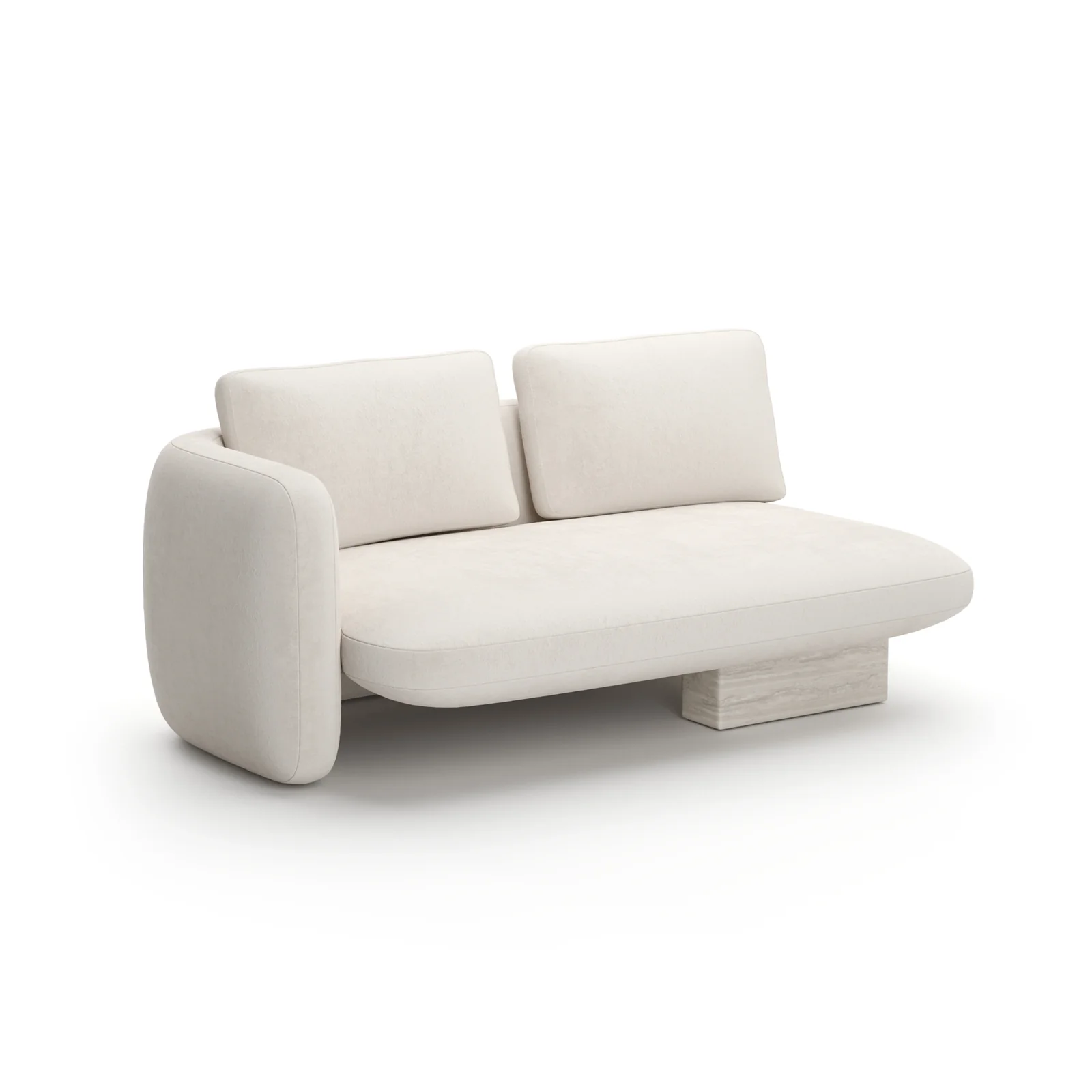 Overlap Laf Loveseat Ecru — view 4