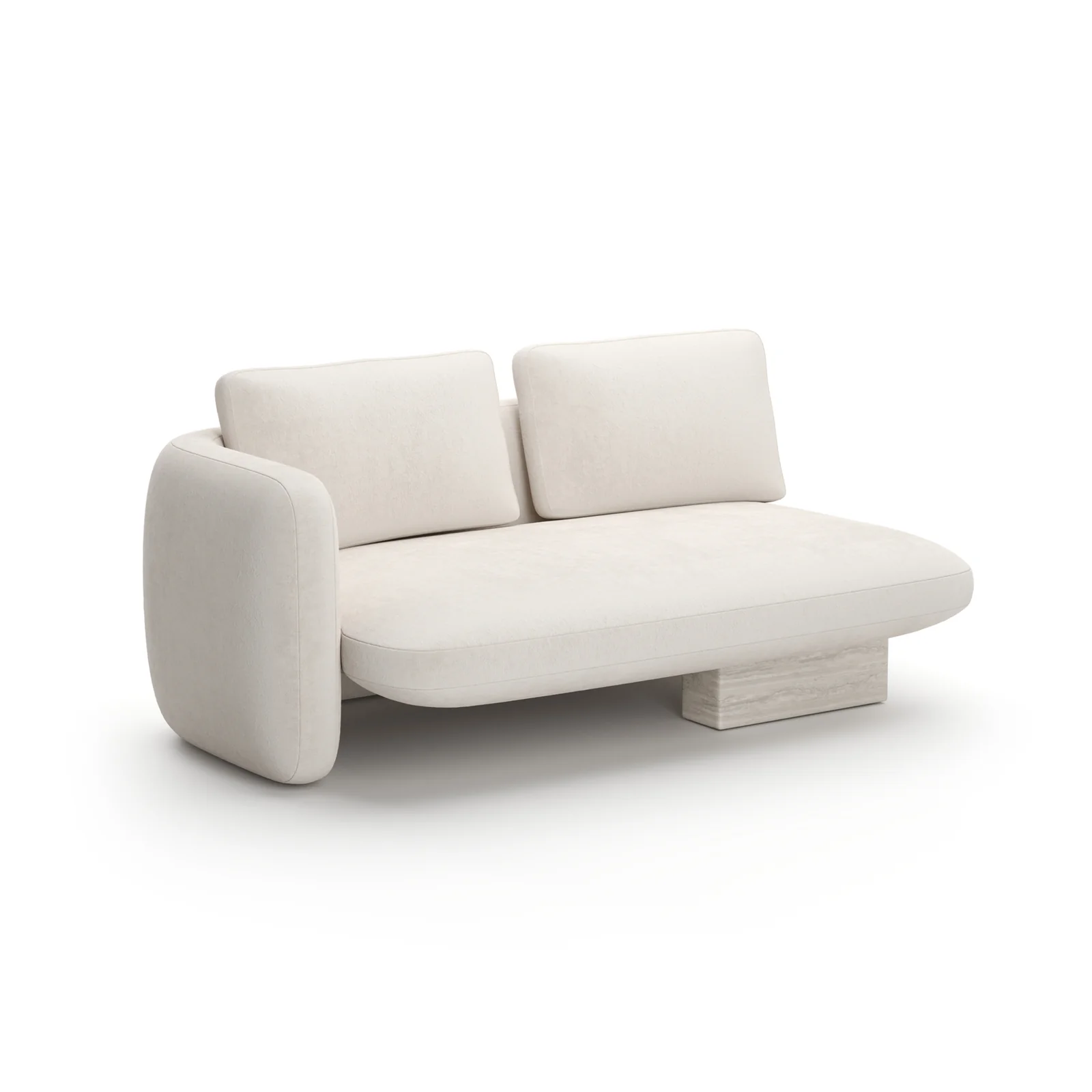Overlap Laf Loveseat Ecru — view 5