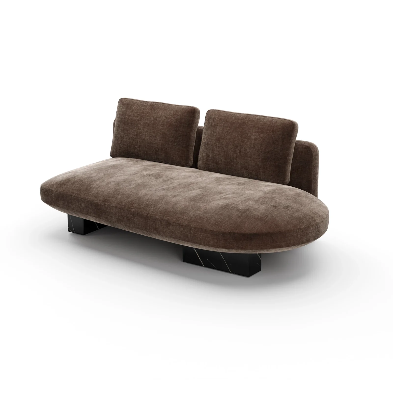 Overlap Laf Armless Bumper Dk Taupe — view 3