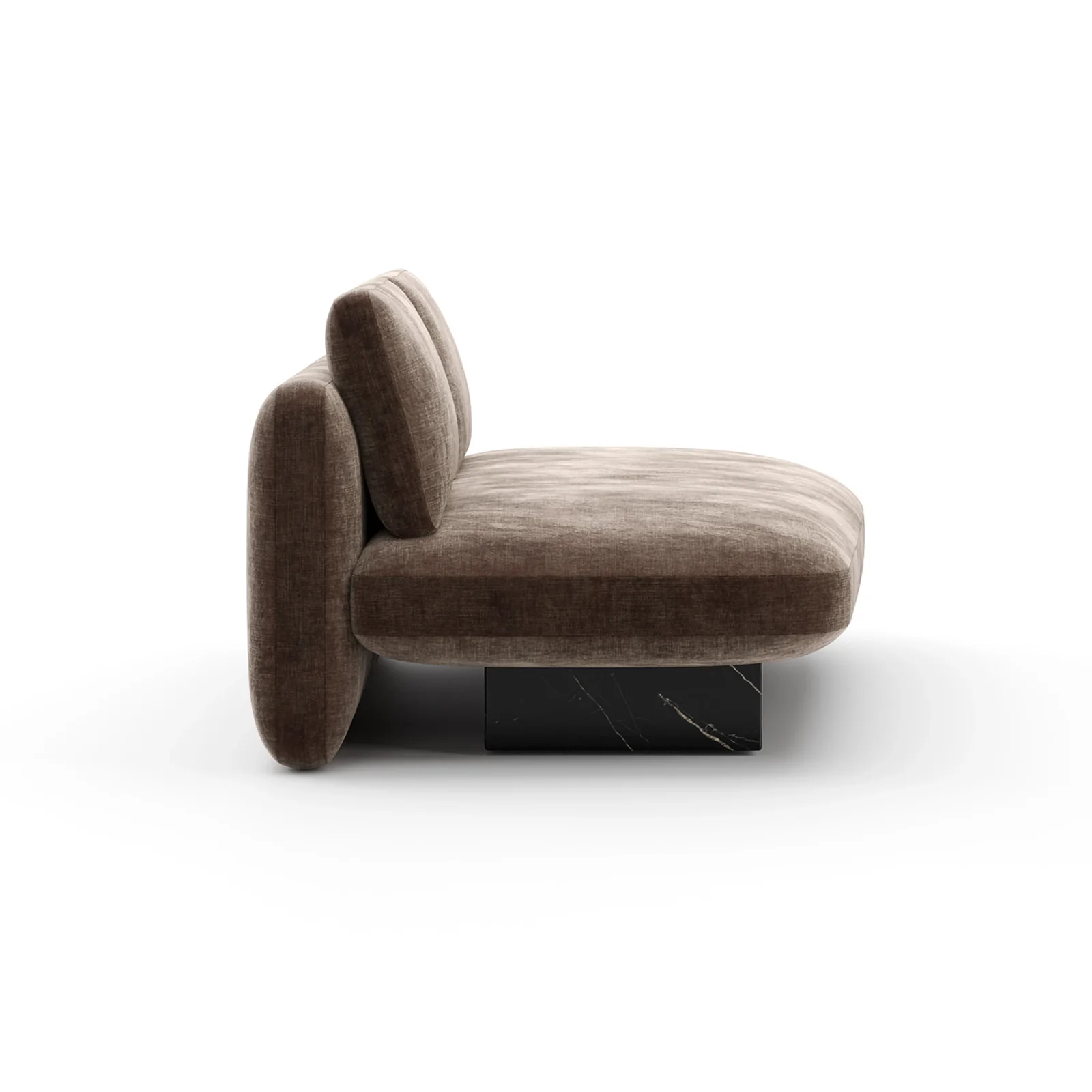 Overlap Laf Armless Bumper Dk Taupe — view 4