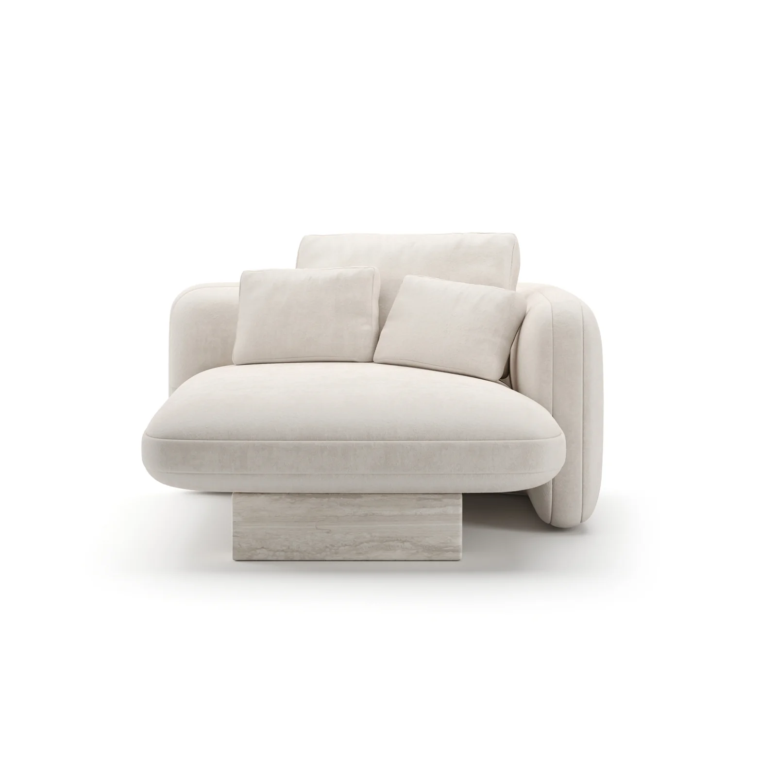 Overlap Raf Chaise Ecru