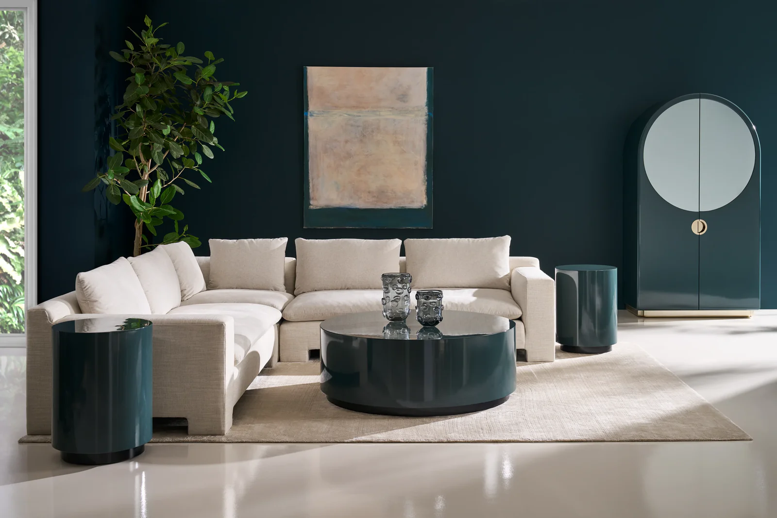 Devon Raf Loveseat Ivory — view 3