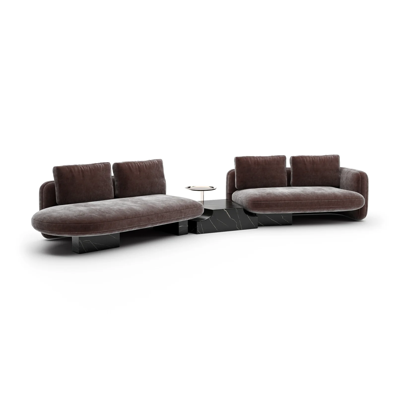 Overlap Left Bumper Sectional Dk Taupe — view 2