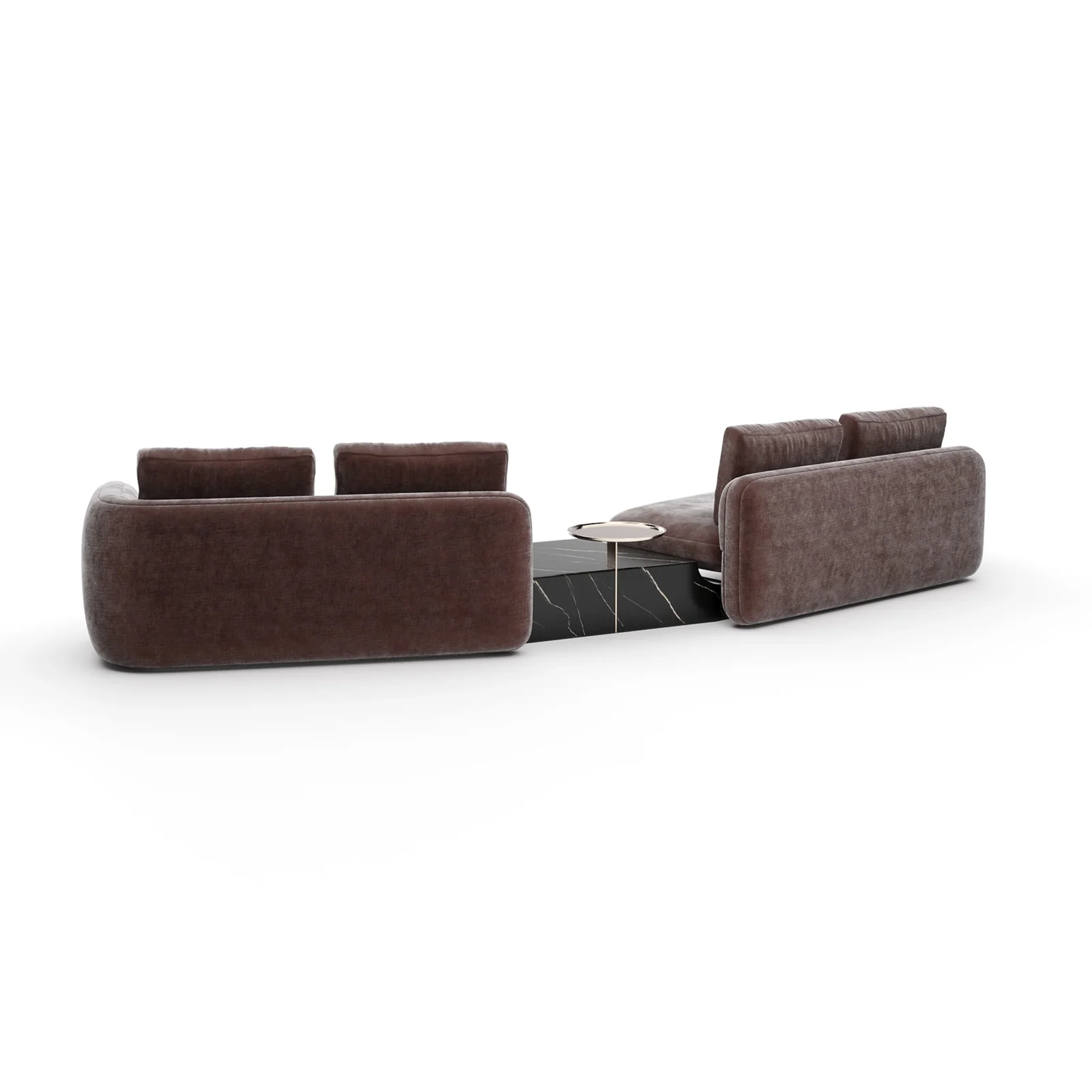 Overlap Left Bumper Sectional Dk Taupe — view 4