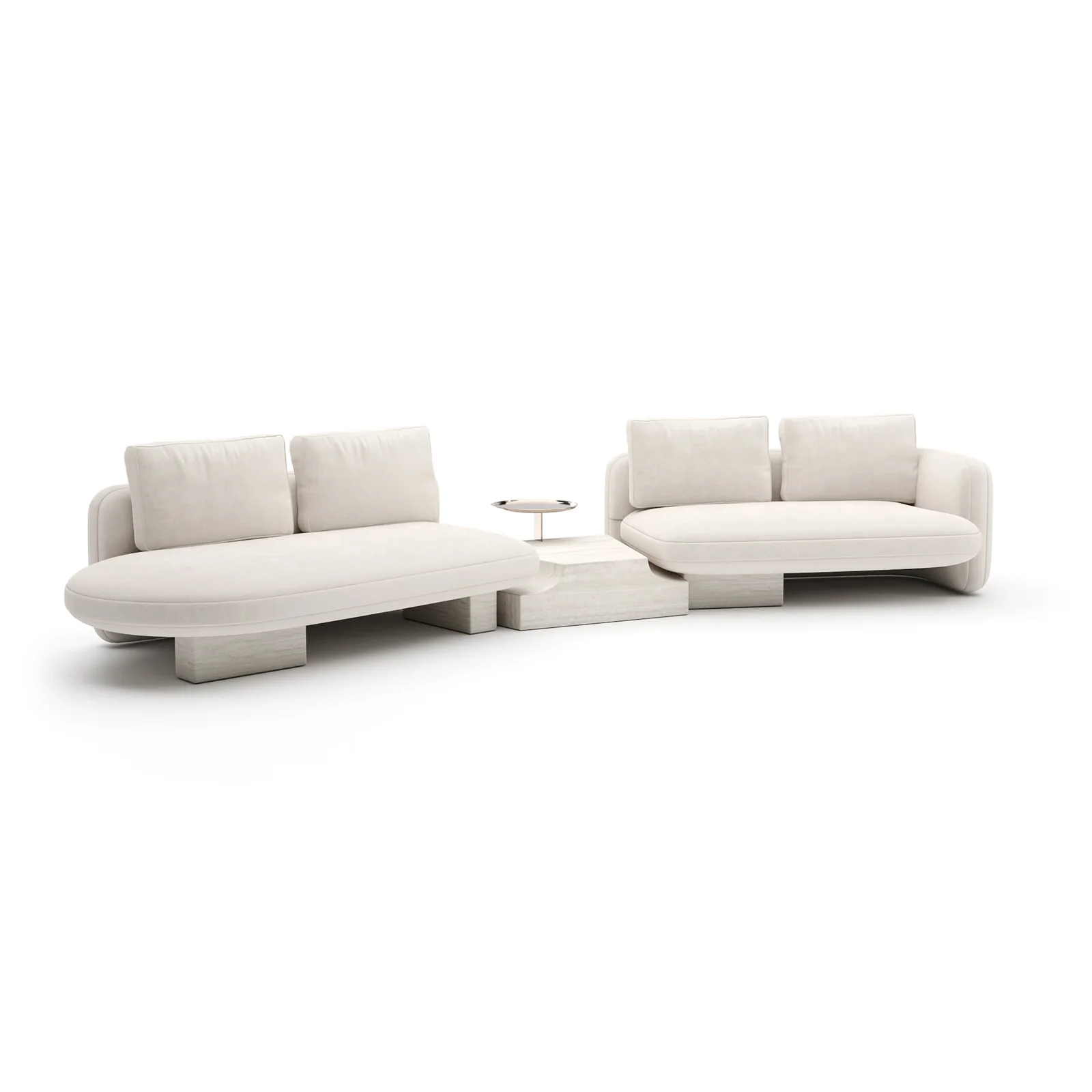 Overlap Left Bumper Sectional Ecru — view 5