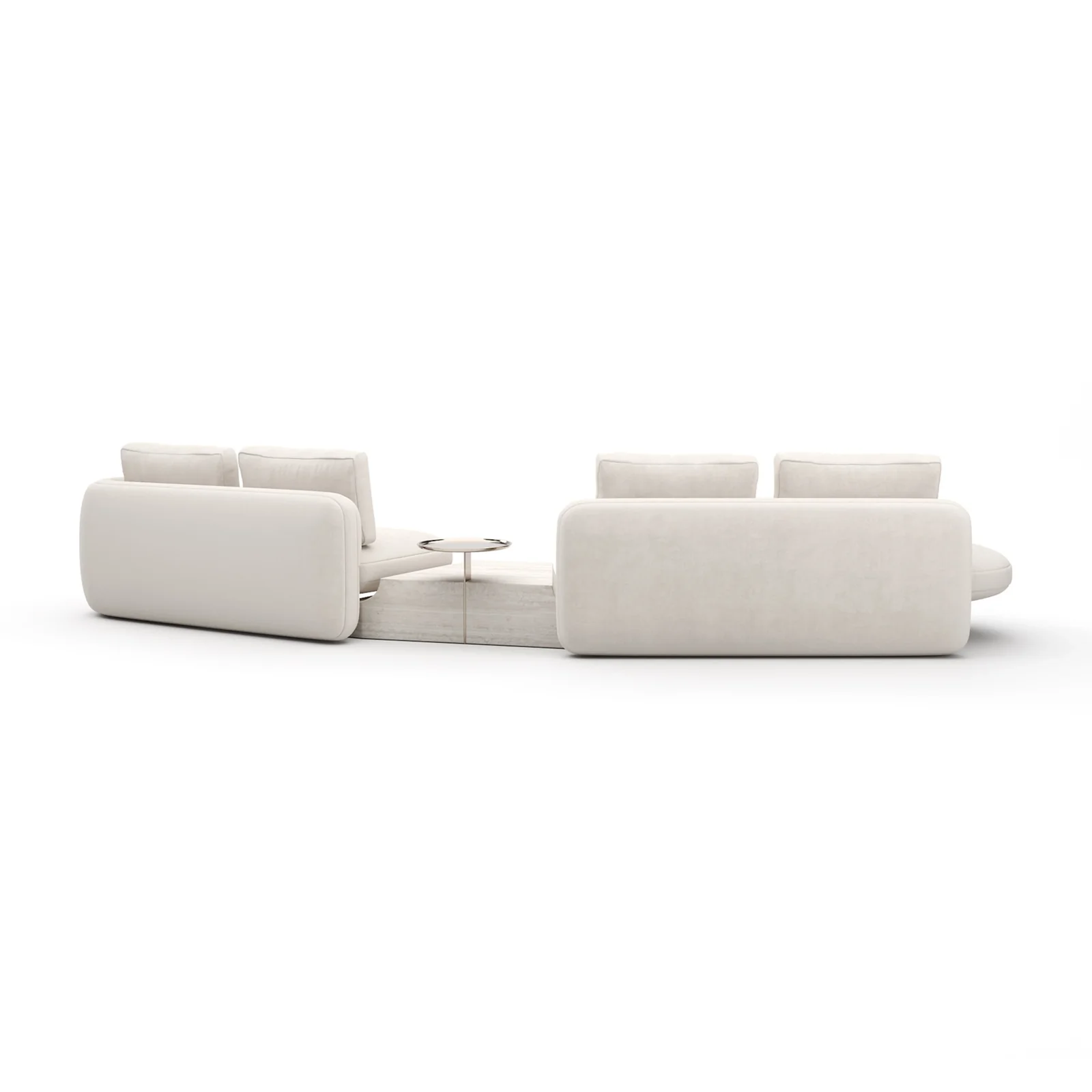 Overlap Left Bumper Sectional Ecru — view 7