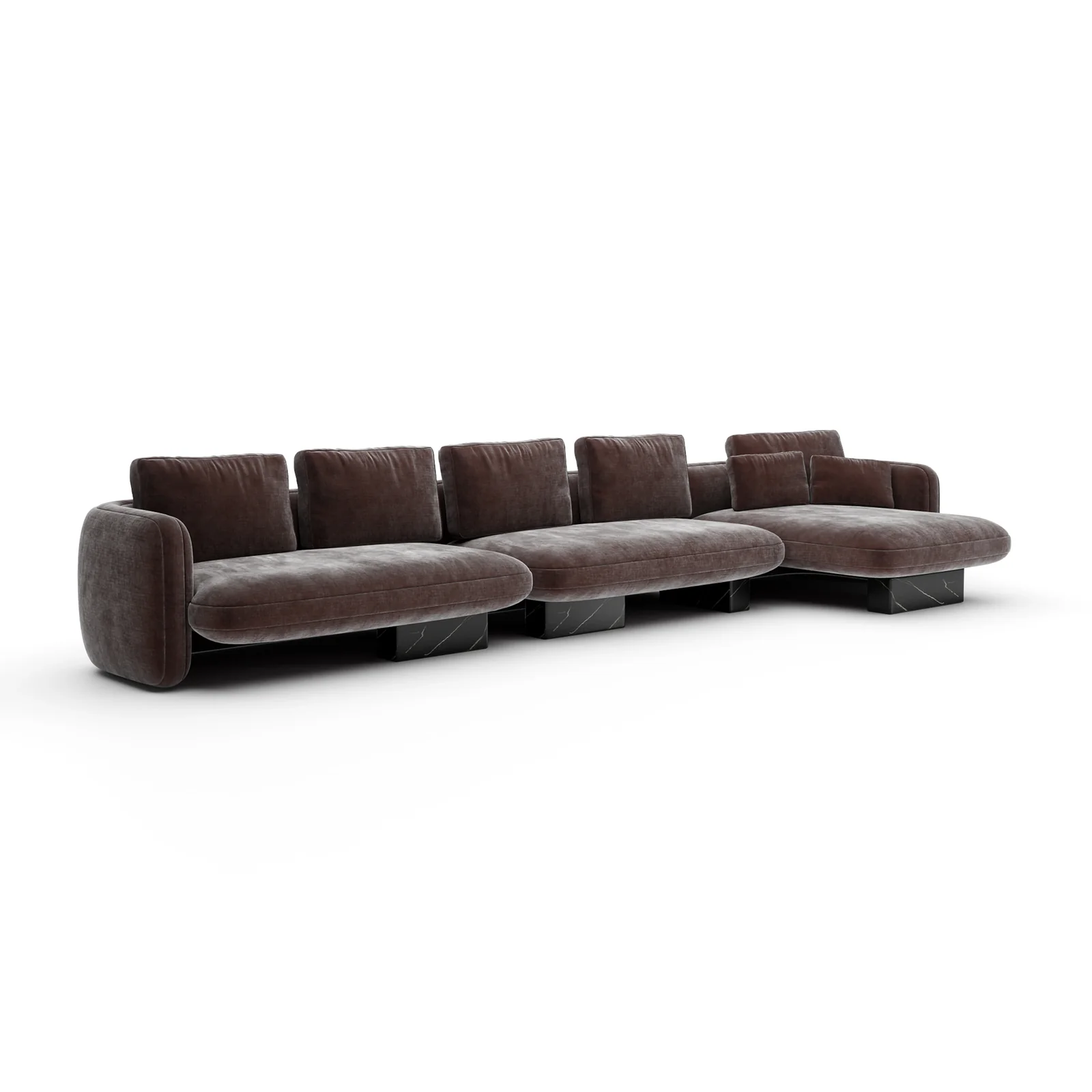 Overlap Right Chaise Sec Large Dk Taupe — view 2